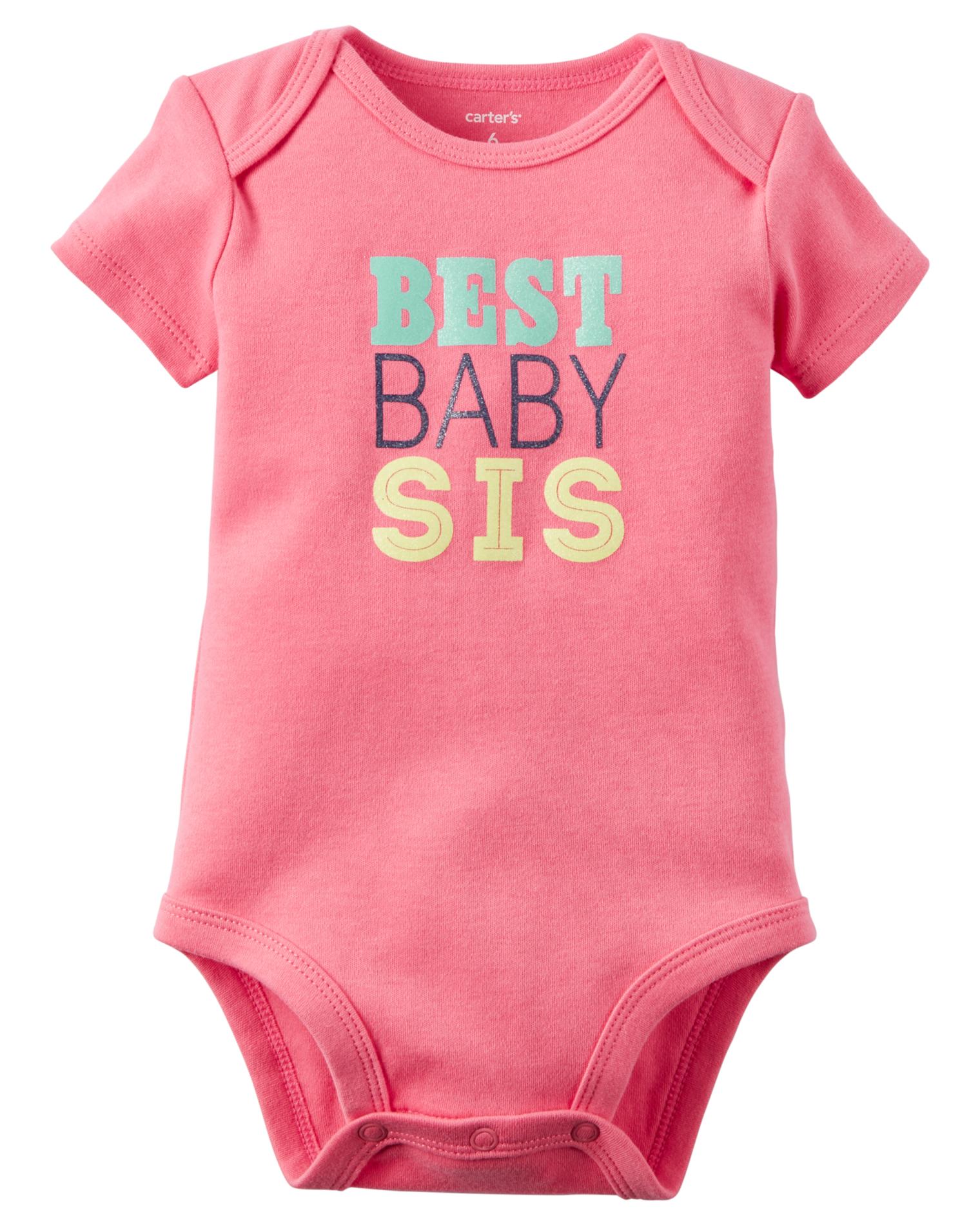 Carter's Newborn & Infant Girls' Graphic Bodysuit - Best Baby Sis