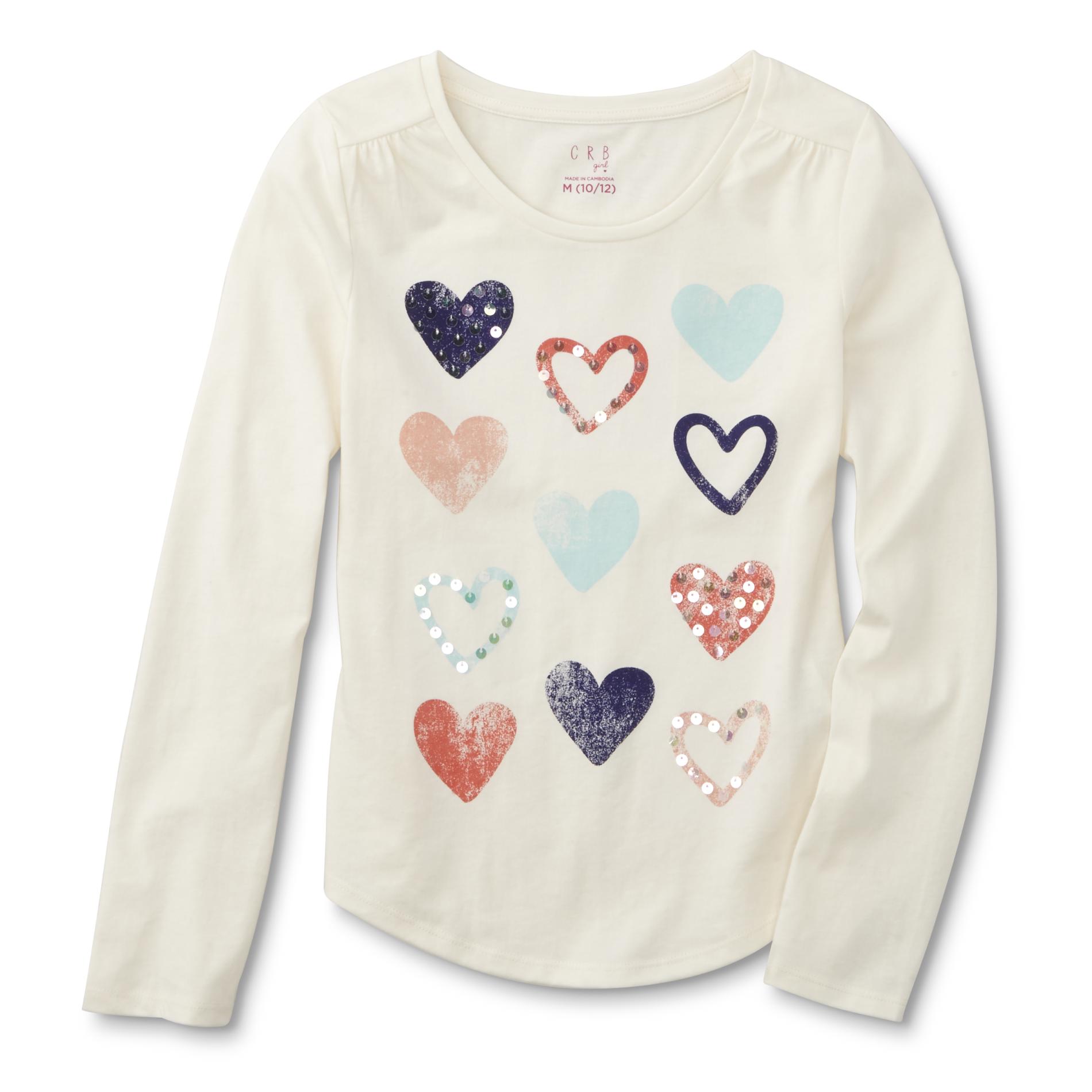 Canyon River Blues Girls' Embellished Shirt - Hearts