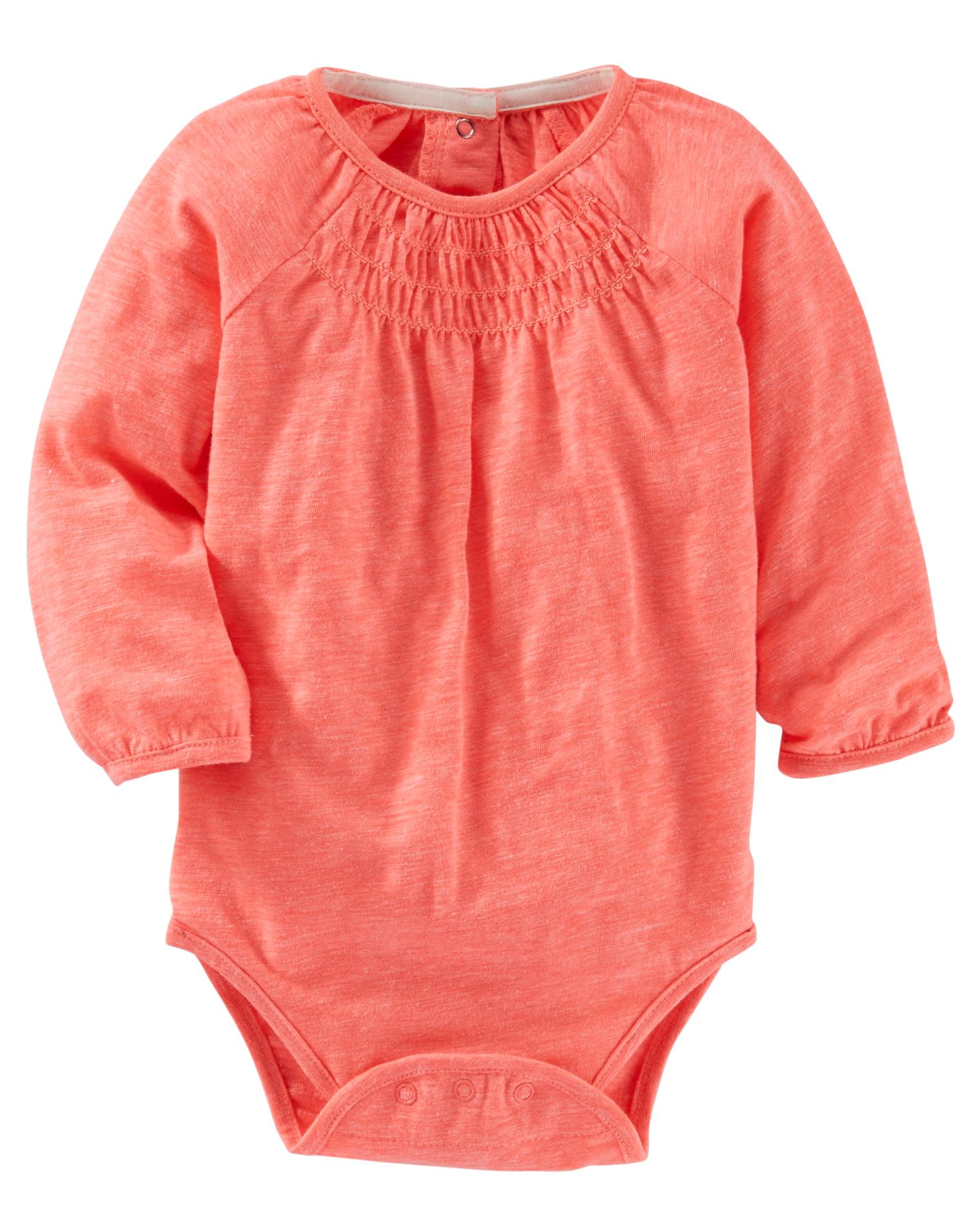 OshKosh Newborn & Infant Girls' Smocked Bodysuit