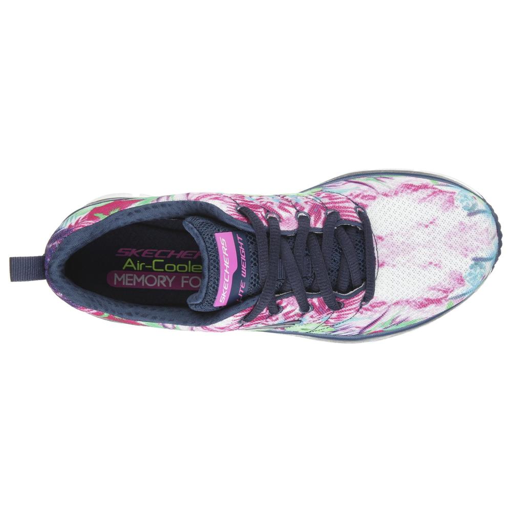 Skechers Women's Fashion Fit Spring Essential Navy/Floral Athletic Shoe