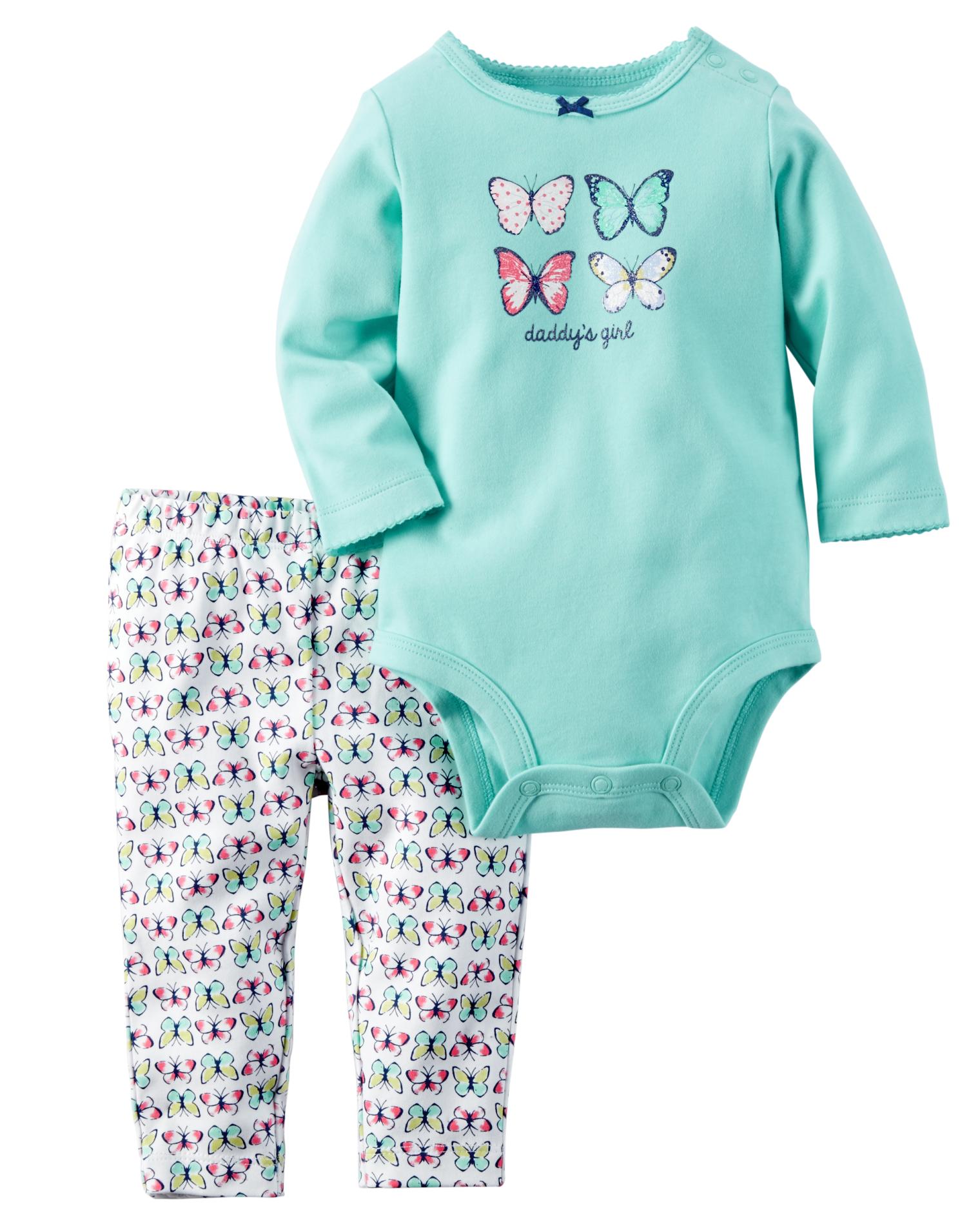 Carter's Newborn & Infant Girls' Long-Sleeve Bodysuit & Leggings - Daddy's Girl