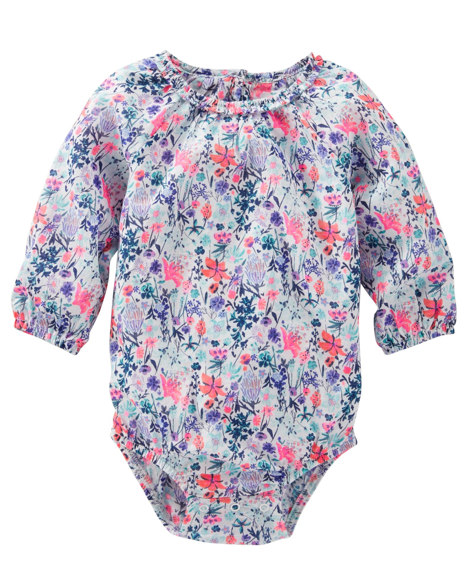OshKosh Newborn & Infant Girls' Bodysuit - Floral