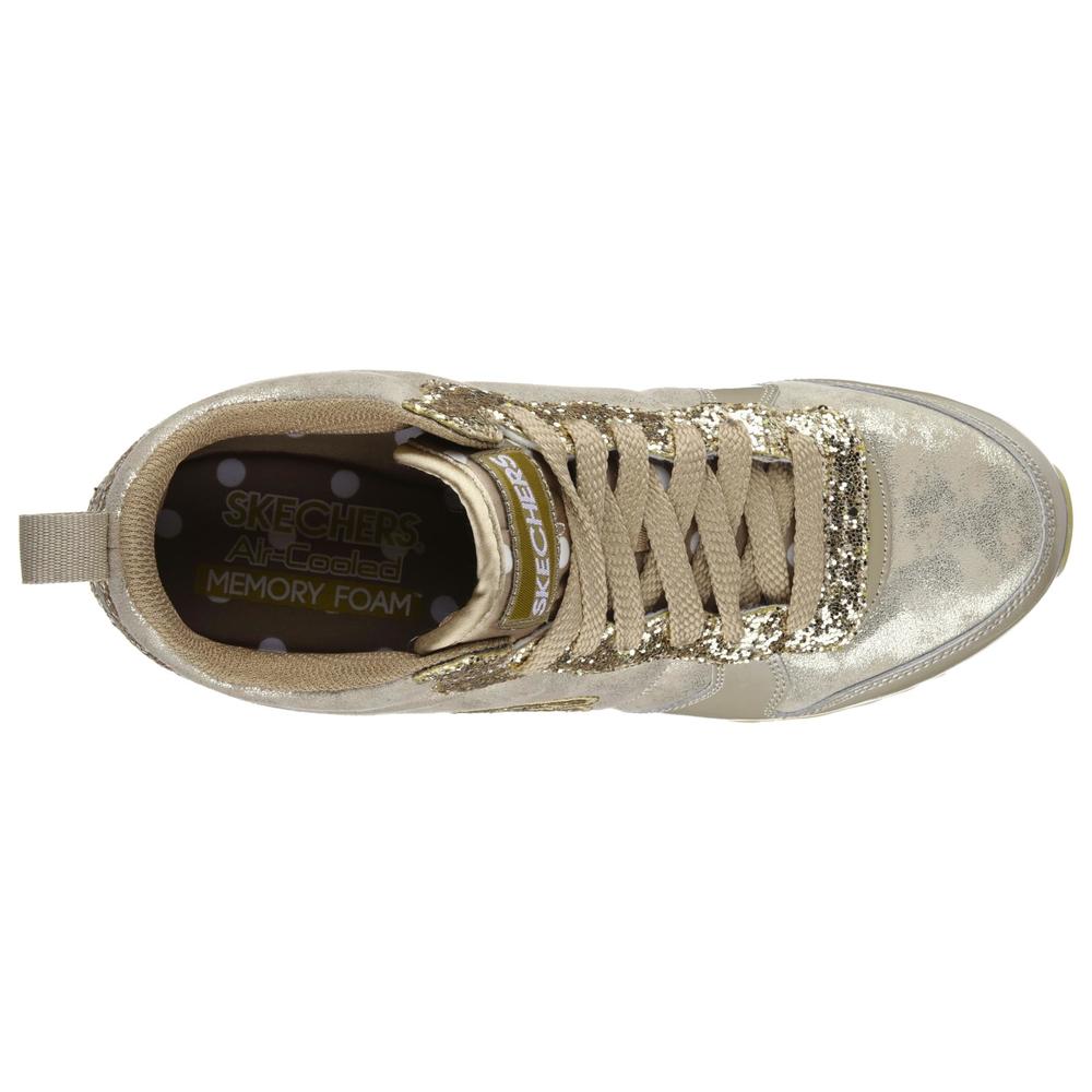 Skechers Women's Glitter Girl Athletic Shoe Gold