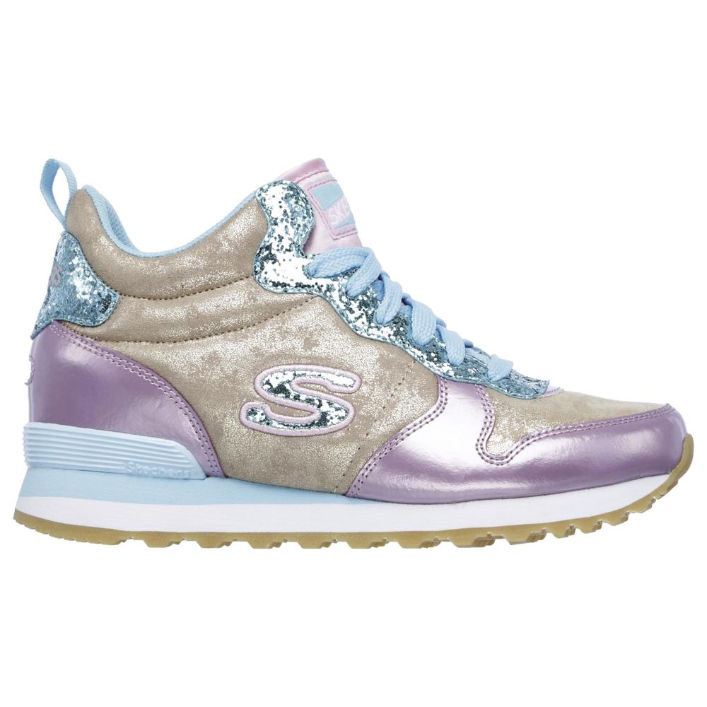 Skechers Women's Glitter Girl Athletic Shoe - Gold/Lavender/Lt Blue