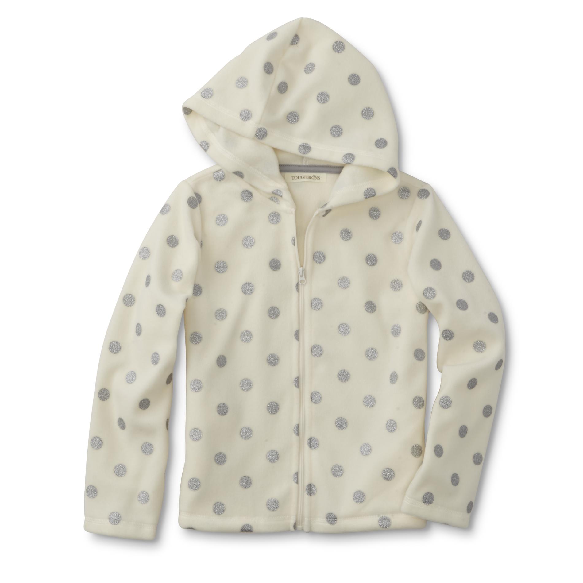 Toughskins Girls' Fleece Hoodie Jacket - Glitter Dots