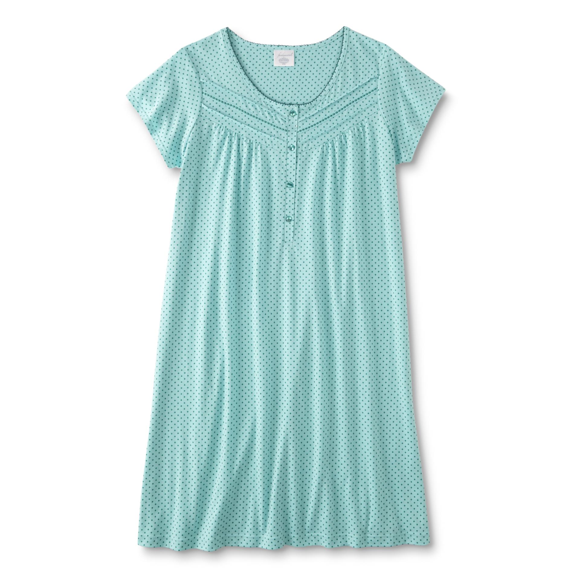 Fundamentals Women's Short-Sleeve Nightgown - Dots