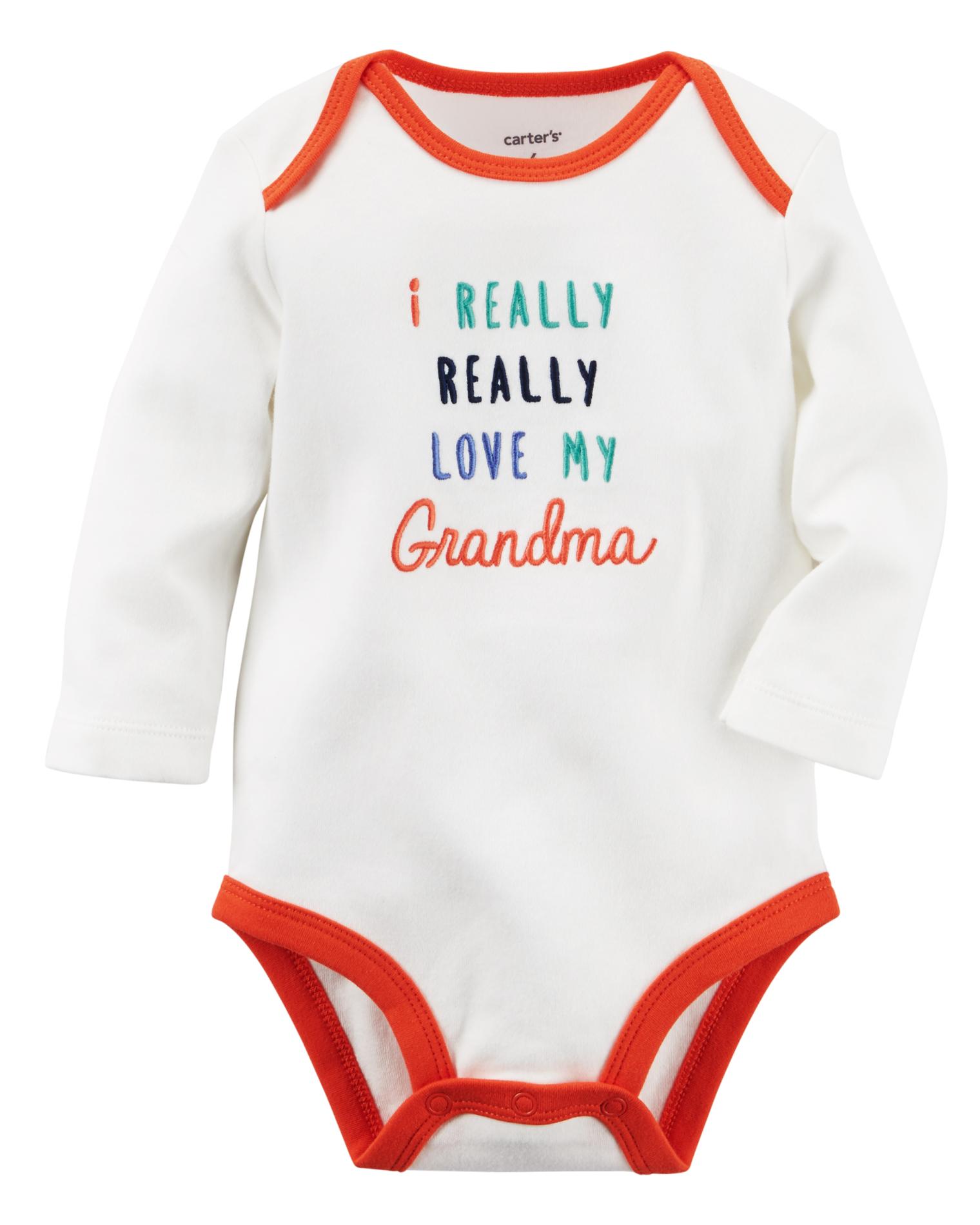Carter's Newborn & Infant Girls' Long-Sleeve Bodysuit - Love My Grandma