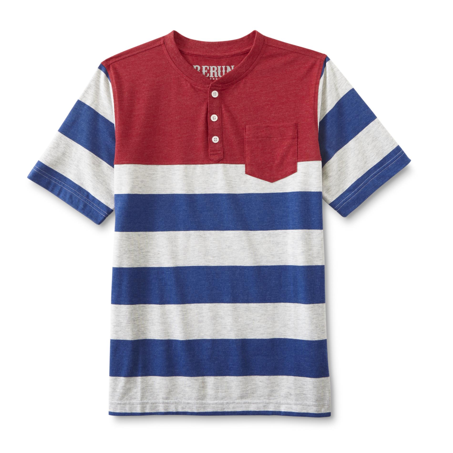 Route 66 Boys' Henley Shirt - Striped