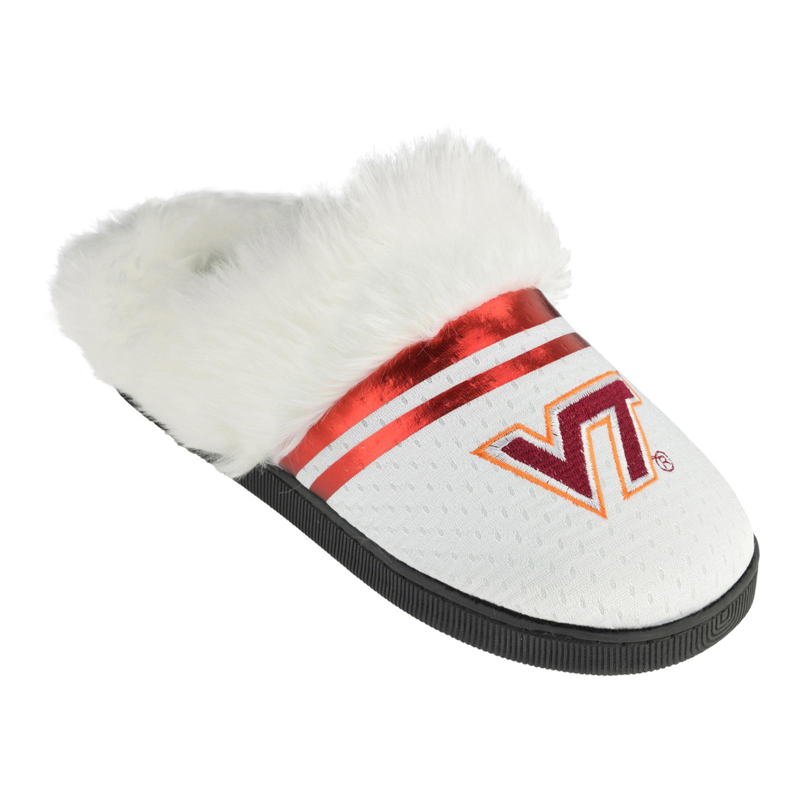 NCAA Women's Virginia Tech Hokies White/Red Scuff Slipper
