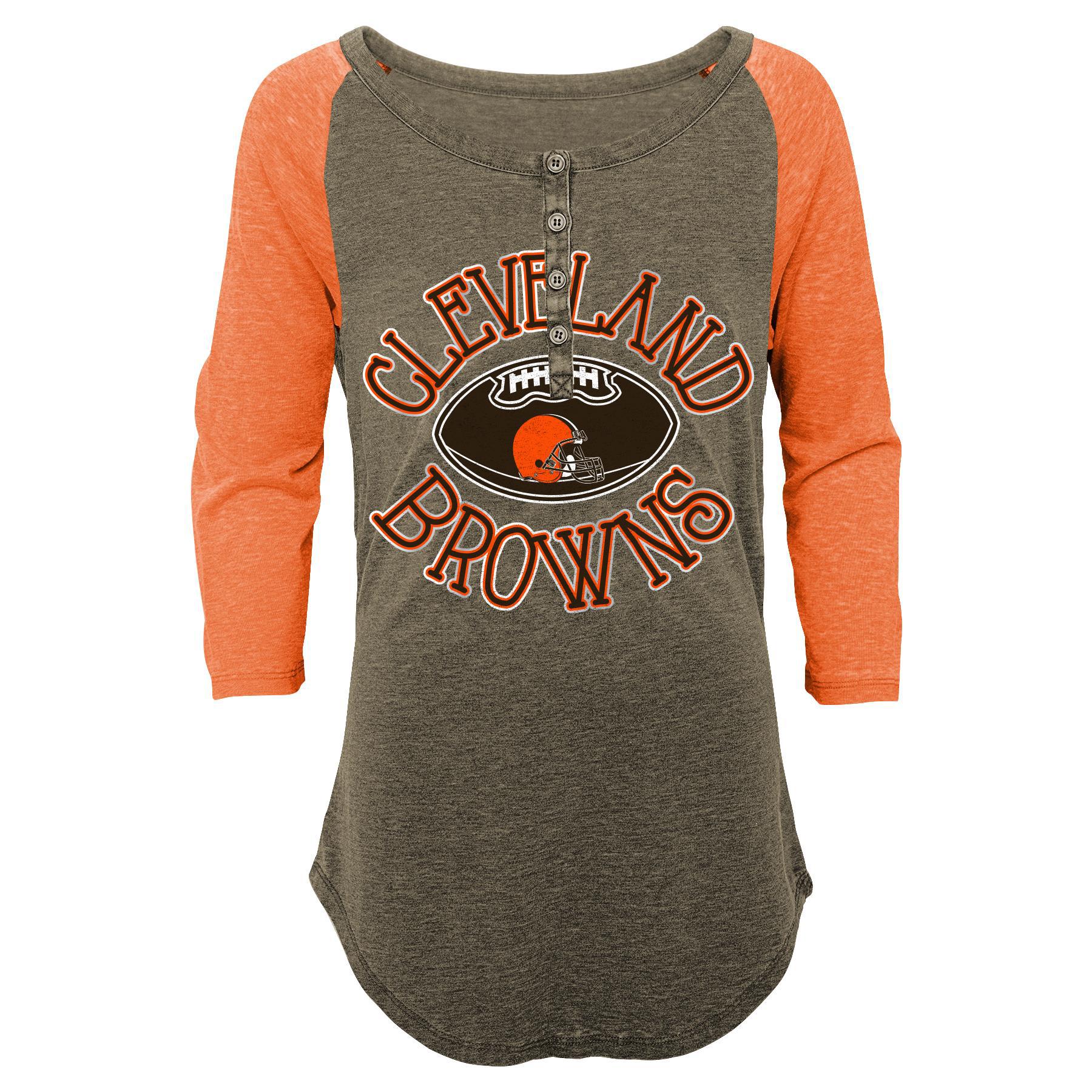 NFL Juniors' Graphic Henley Tunic - Cleveland Browns
