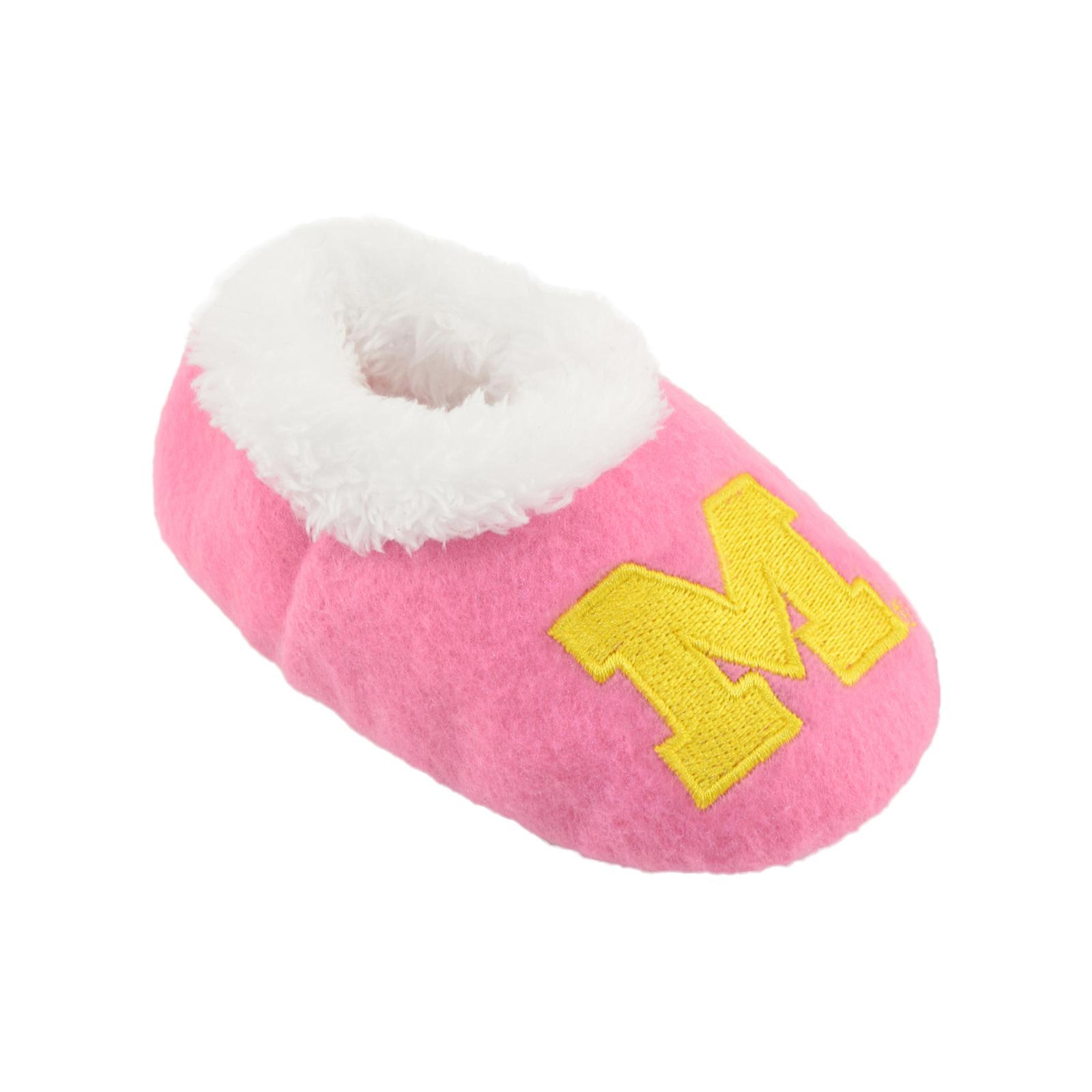 NCAA Baby Girls' University of Michigan Wolverines Pink Slipper