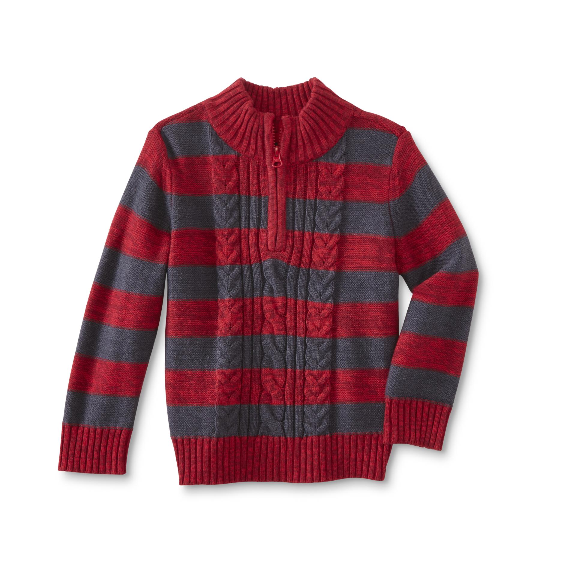 Toughskins Infant & Toddler Boys' Quarter-Zip Sweater - Striped