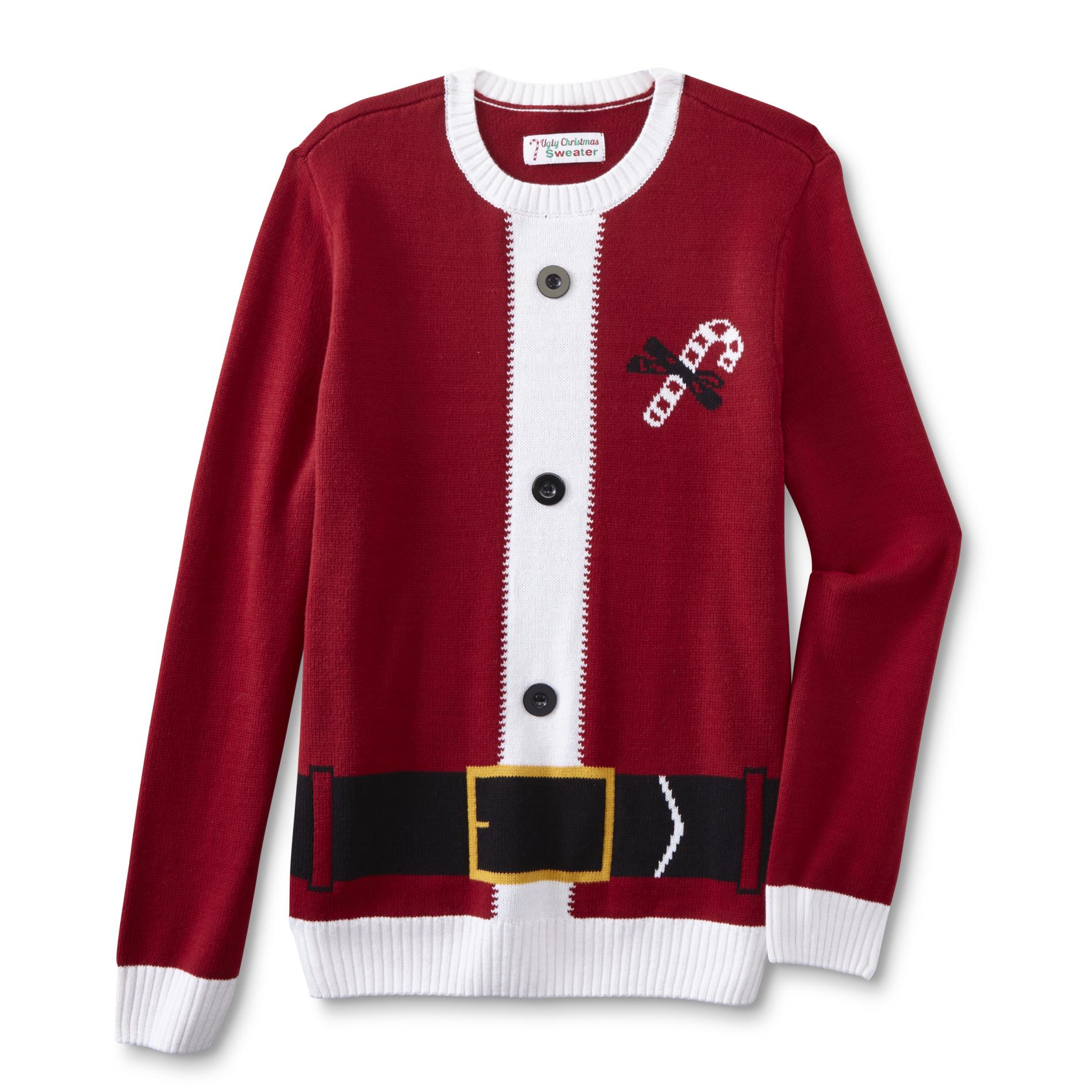 Young Men's Ugly Christmas Sweater - Santa Suit