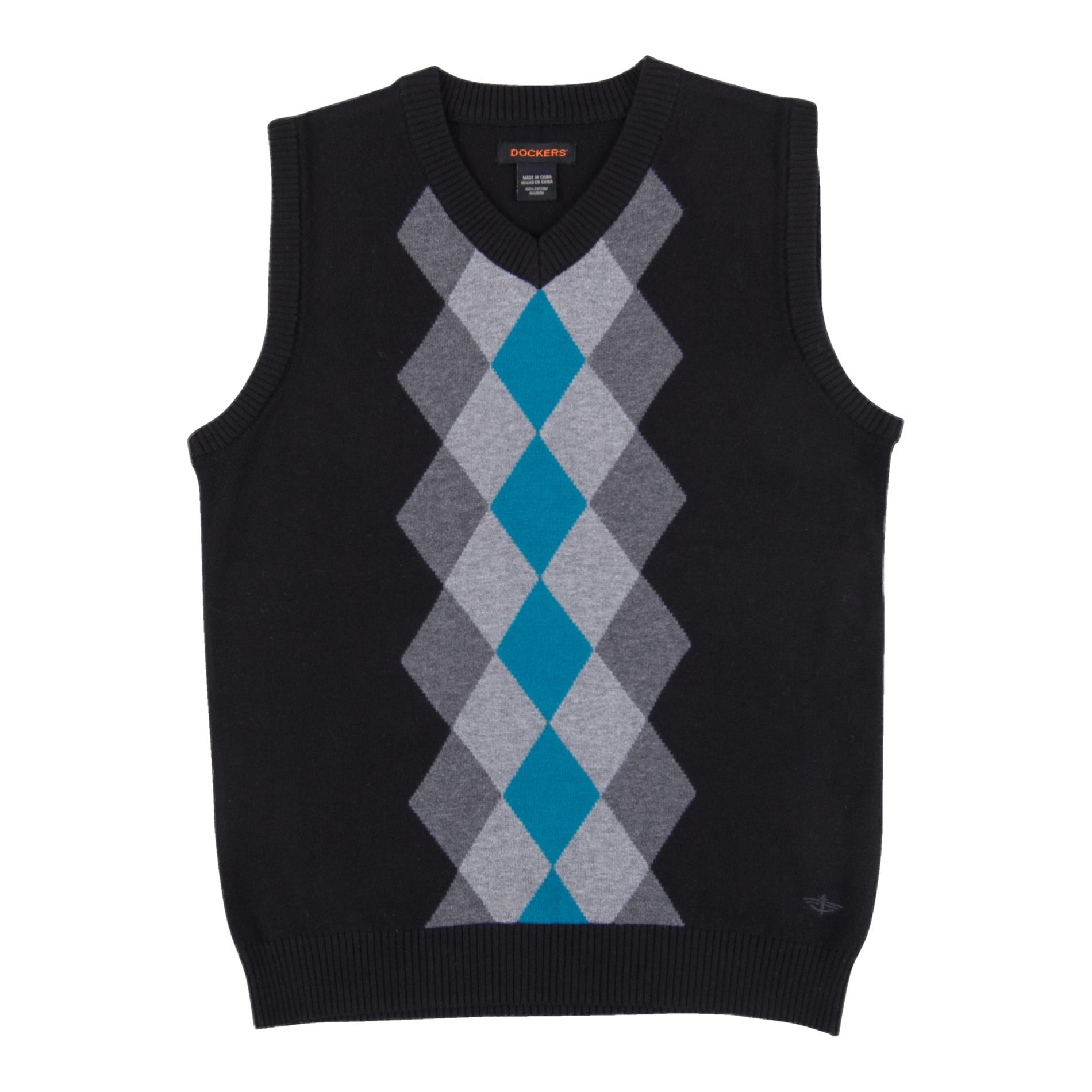 Dockers Boys' Sweater Vest - Argyle