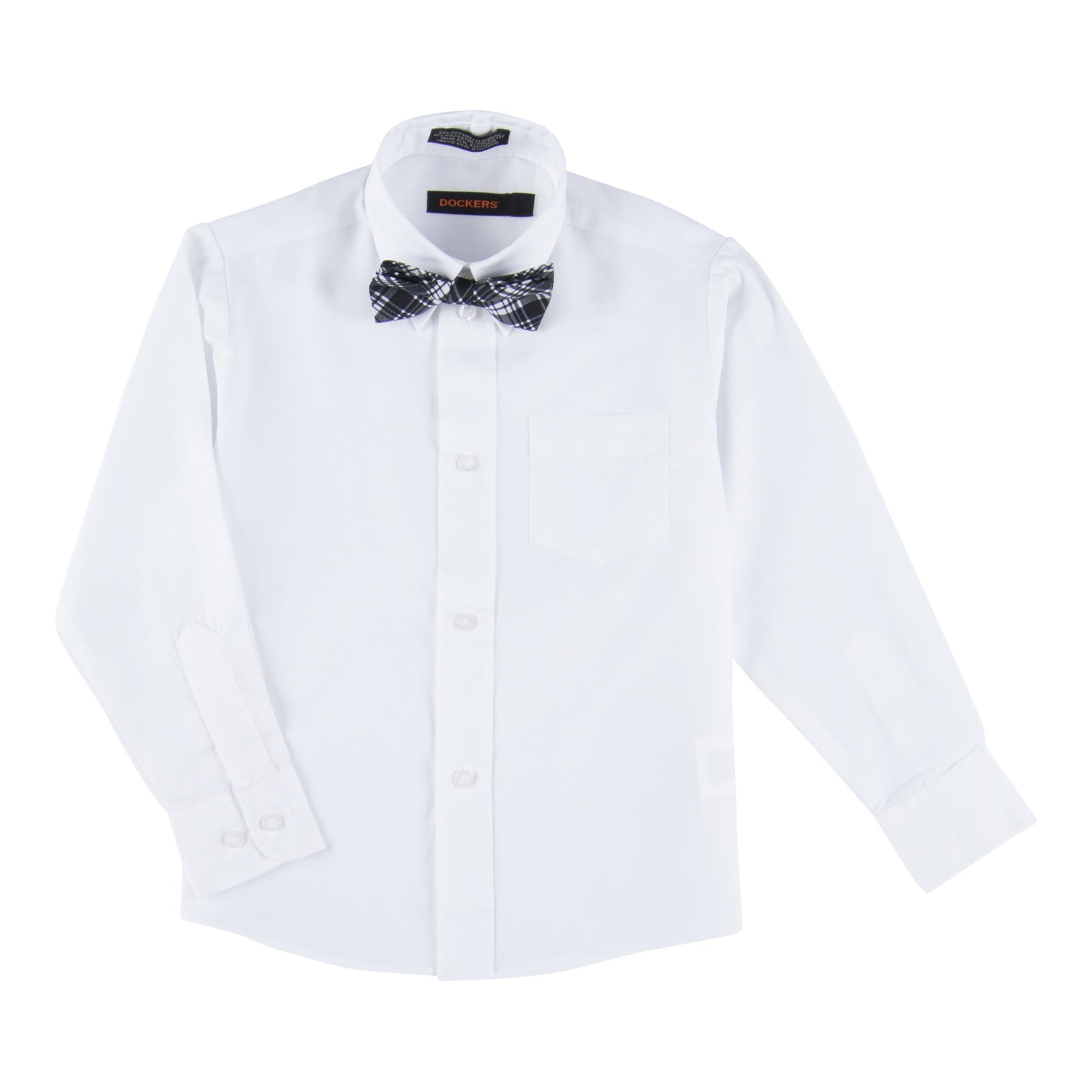 Dockers Boys' Dress Shirt & Bow Tie - Plaid
