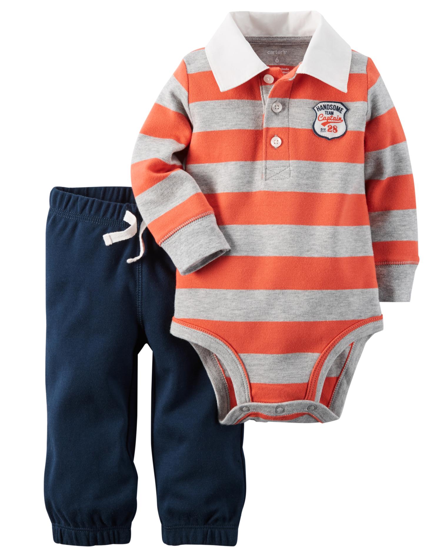 Carter's Newborn & Infant Boys' Bodysuit & Pants - Striped