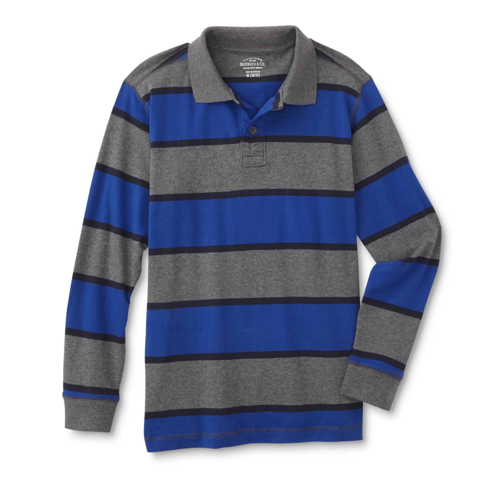 Roebuck & Co. Boys' Long-Sleeve Polo Shirt - Striped