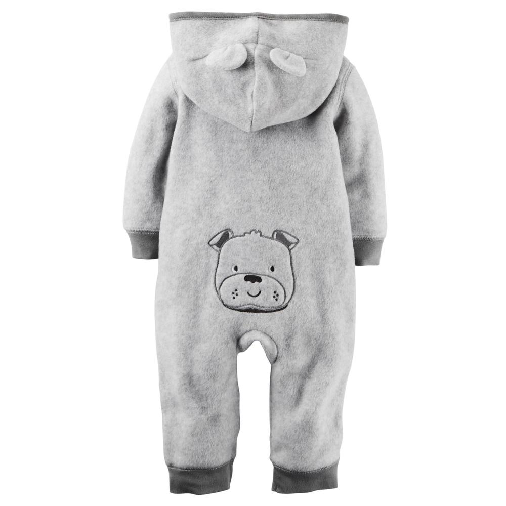 Carter's Newborn & Infant Boys' Hooded Fleece Jumpsuit - Dog