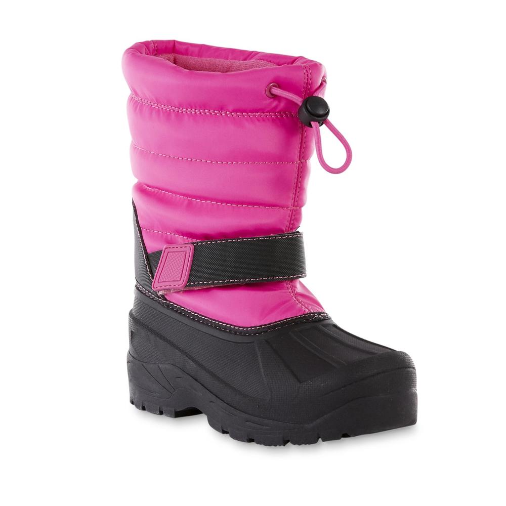 Athletech Girls' Teegan Pink/Black Snow Boot