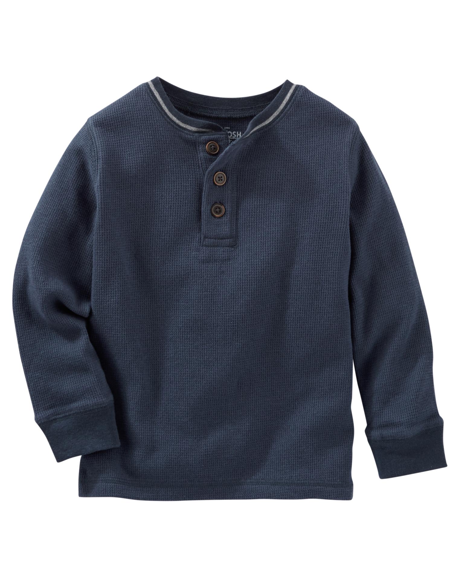OshKosh Toddler Boys' Thermal Henley Shirt