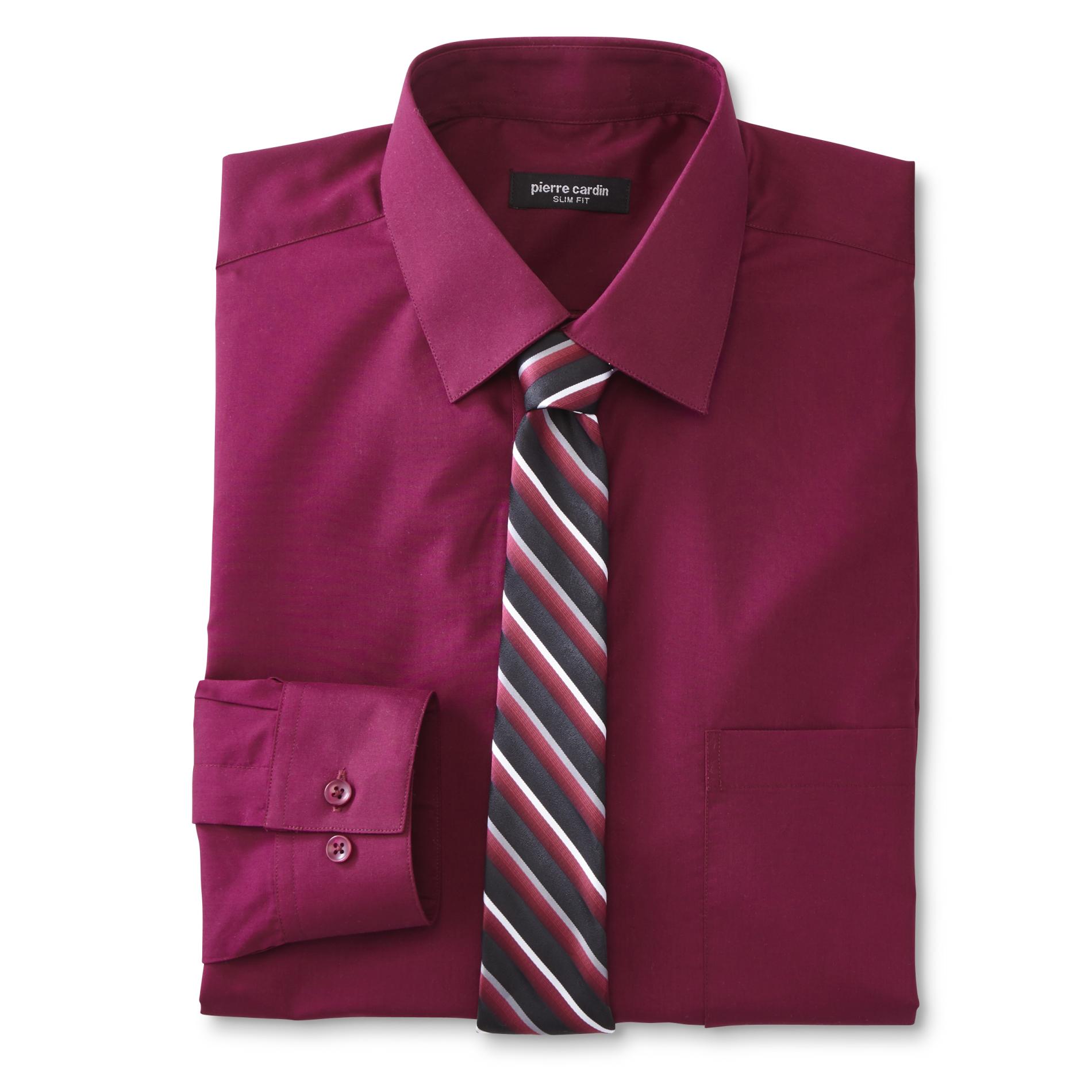 Pierre Cardin Men's Dress Shirt & Necktie - Striped