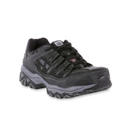 Skechers Work Men's Cankton Relaxed Fit Steel Toe Athletic Work Shoe - Black/Charcoal