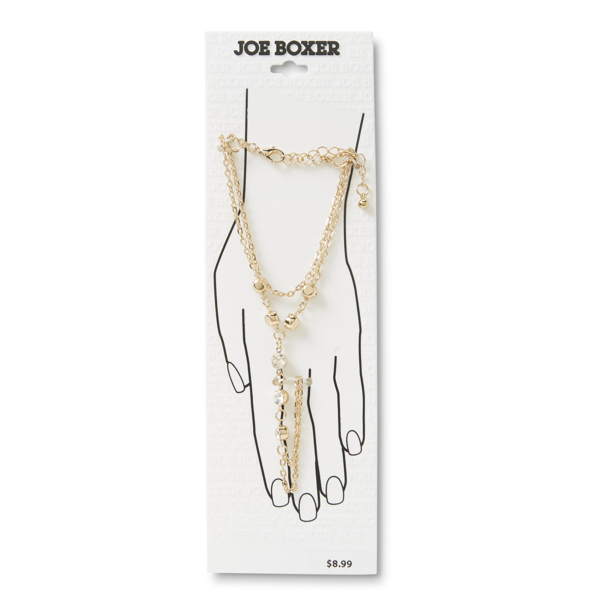 Joe Boxer Women's Goldtone Jeweled Ring Bracelet