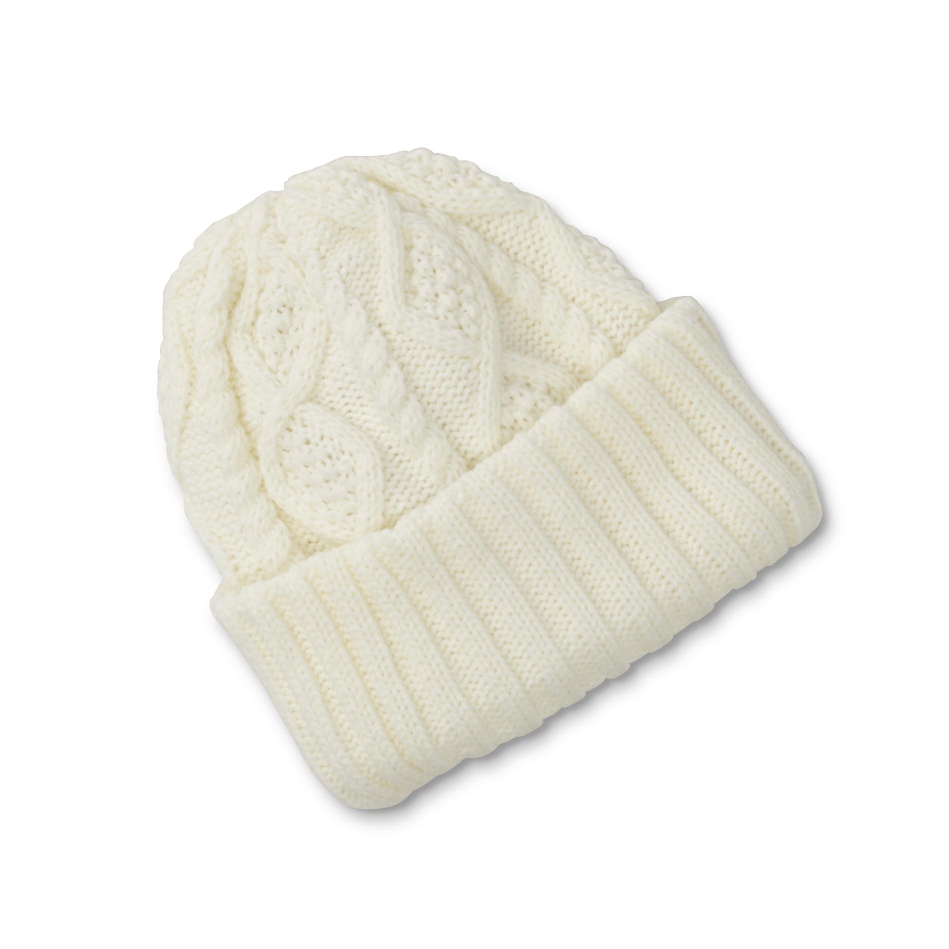 Isotoner Women's Irish Cable Knit Winter Hat