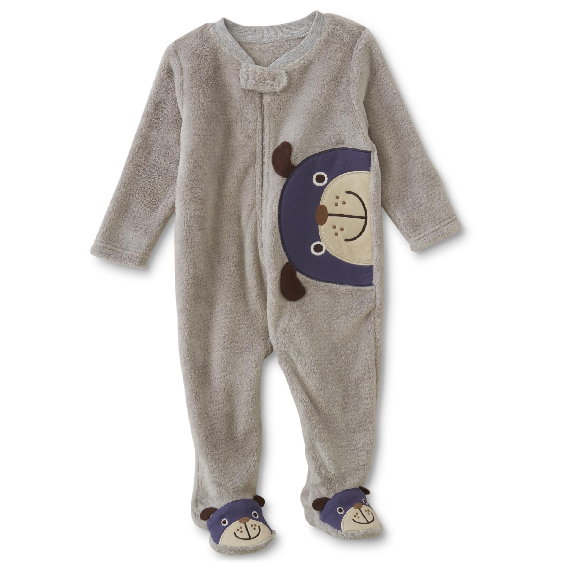 Little Wonders Newborn Boys' Fleece Sleeper Pajamas - Puppy