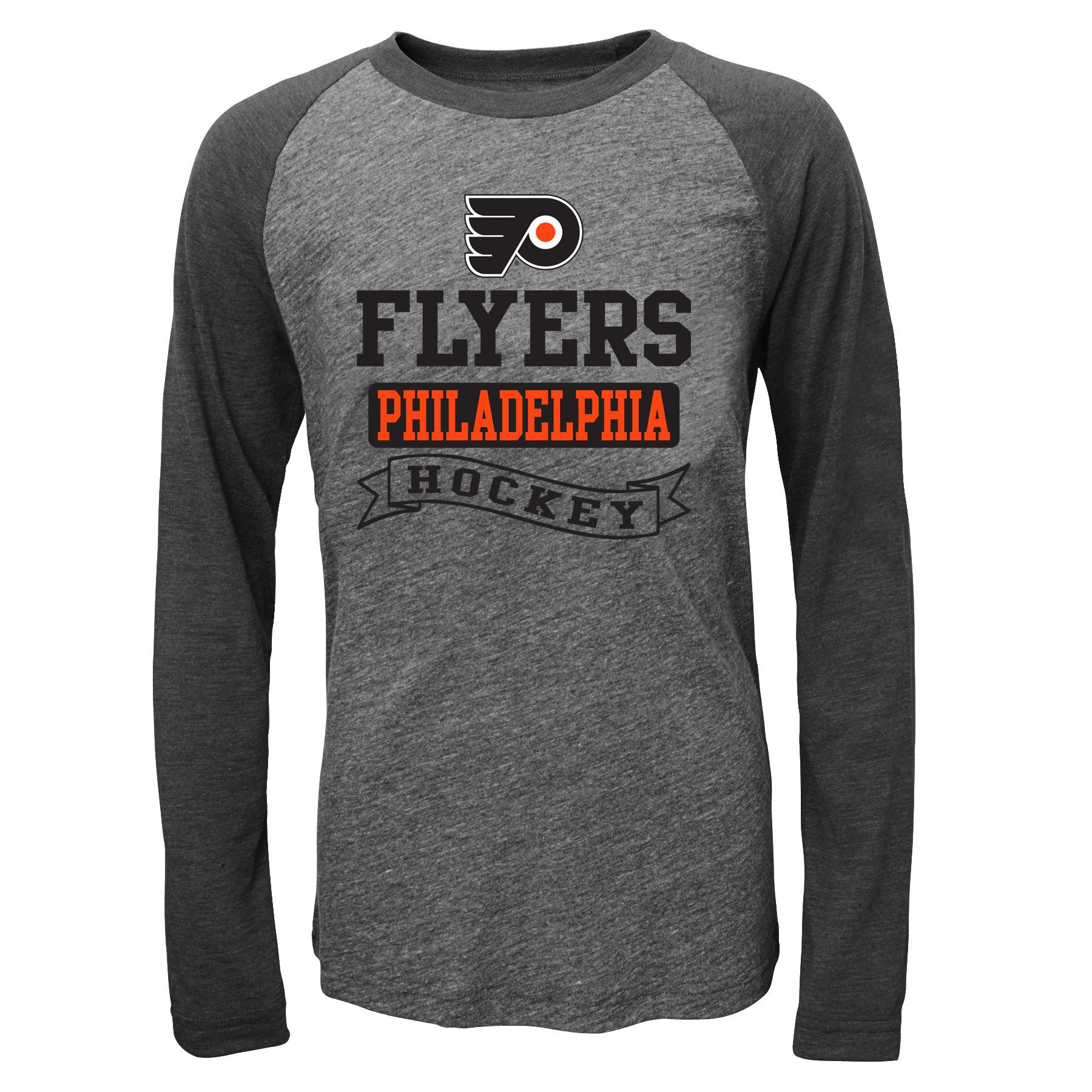 NHL Boys' Raglan Sleeve Graphic T-Shirt - Philadelphia Flyers