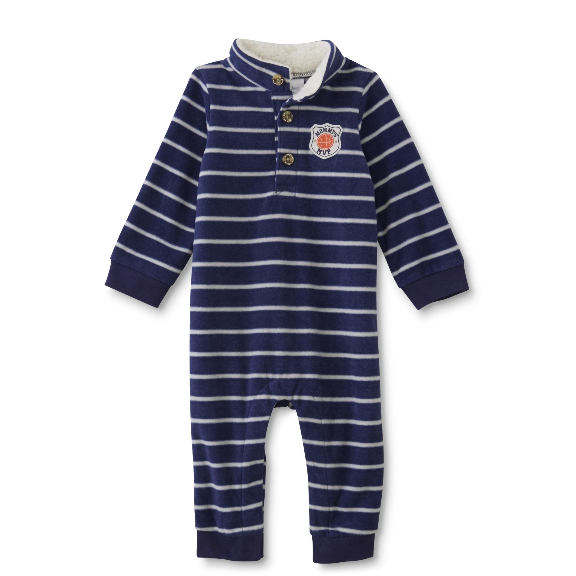 Little Wonders Newborn & Infant Boys' Fleece Jumpsuit - Striped
