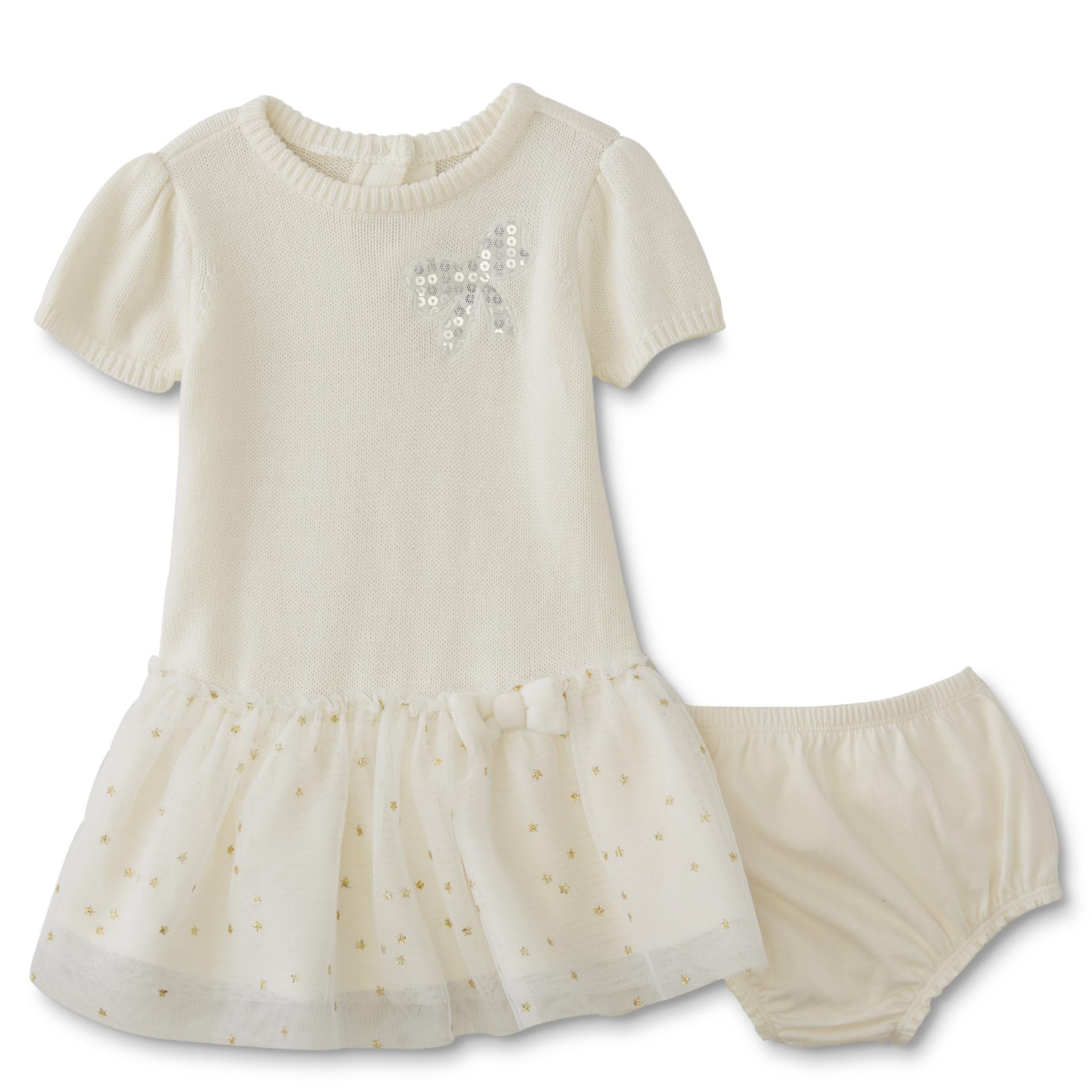 Little Wonders Newborn & Infant Girls' Embellished Tutu Dress & Diaper Cover