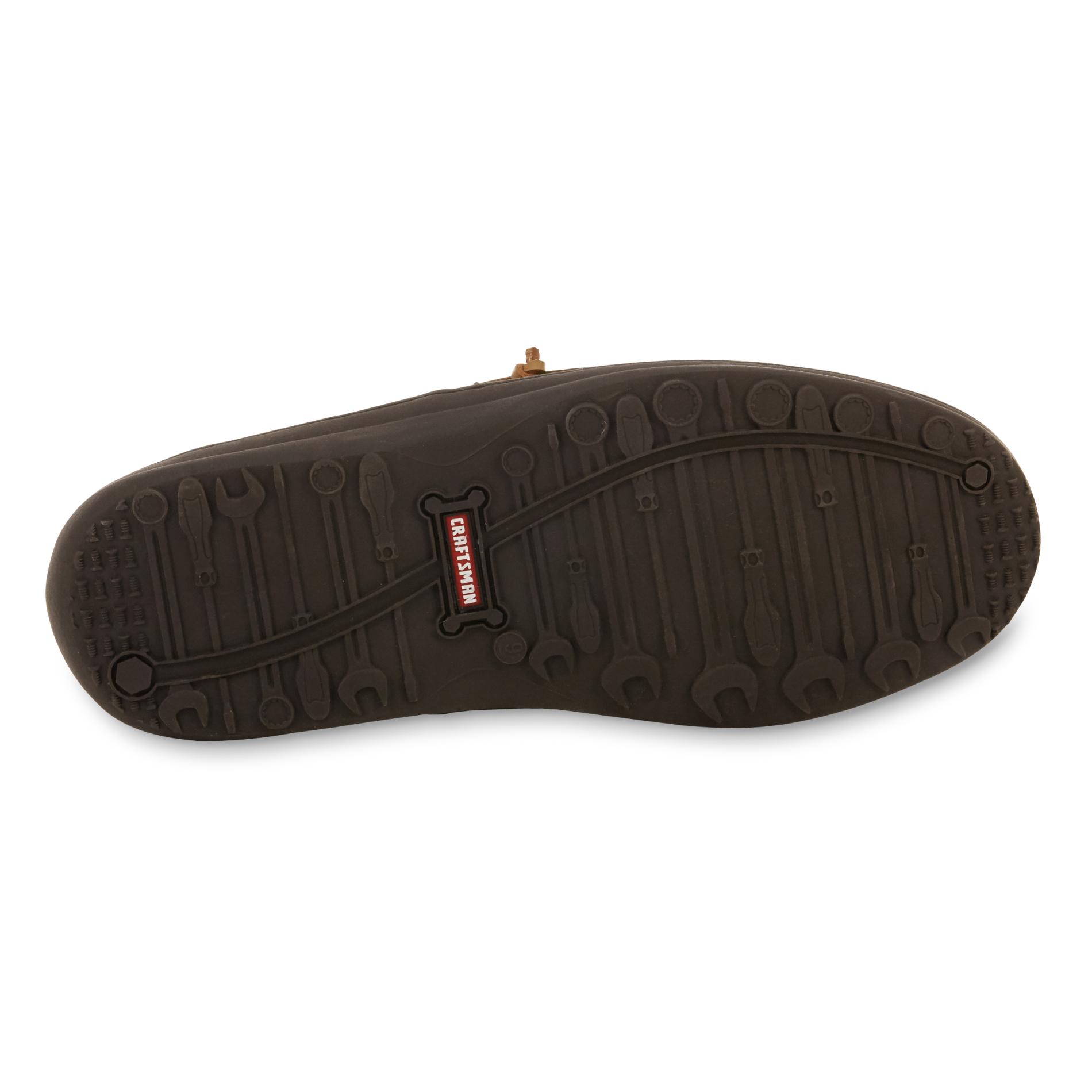craftsman men's tan suede moccasin slipper