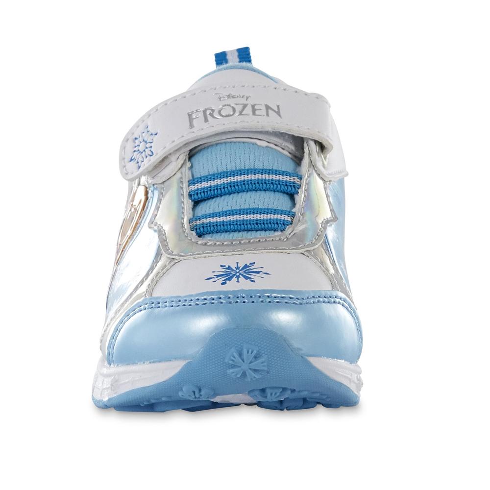 Disney Toddler Girls' Frozen Sneaker - White/Blue/Silver