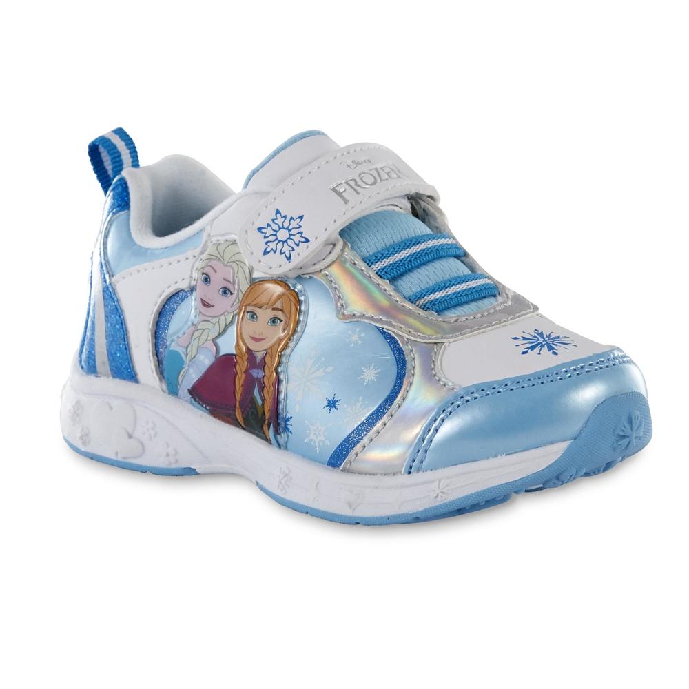 Disney Toddler Girls' Frozen Sneaker - White/Blue/Silver
