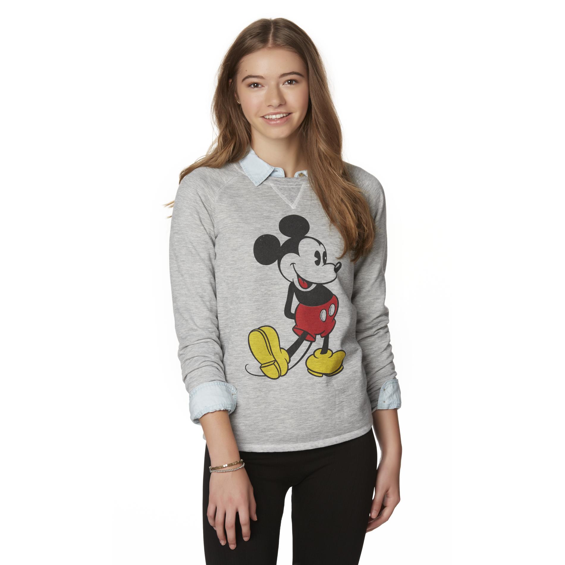 Disney Mickey Mouse Juniors' Graphic Sweatshirt