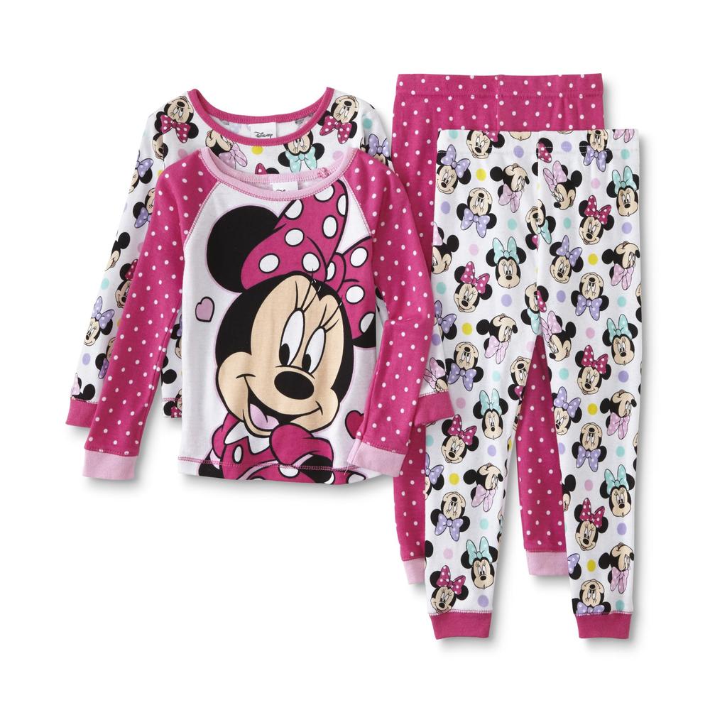 Disney Minnie Mouse Toddler Girls' 2 Pairs Pajamas
