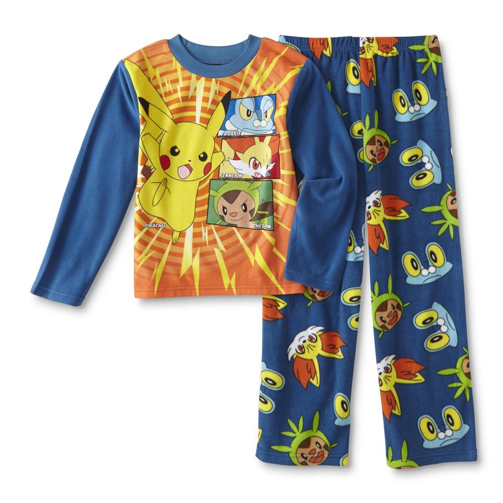 Pokemon CCG Boys' Fleece Pajama Shirt & Pants