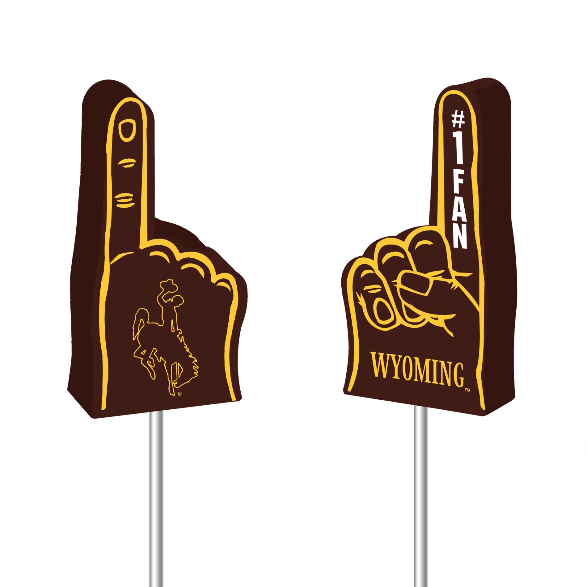 NCAA Foam Finger Antenna Topper - University of Wyoming Cowboys NCAA Foam Finger Antenna Topper - University of Wyoming Cowboys