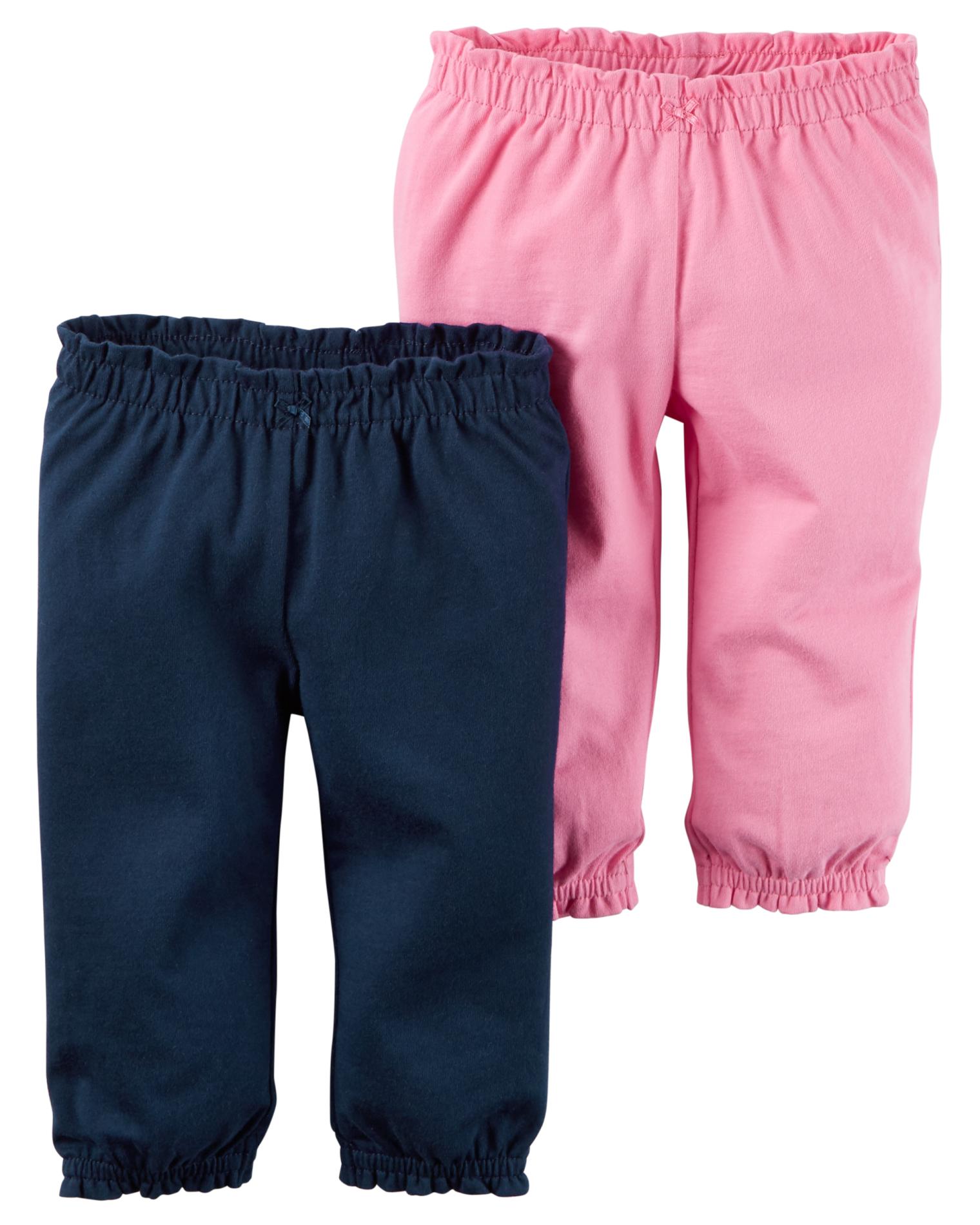 Carter's Newborn & Infant Girls' 2-Pack Knit Pants