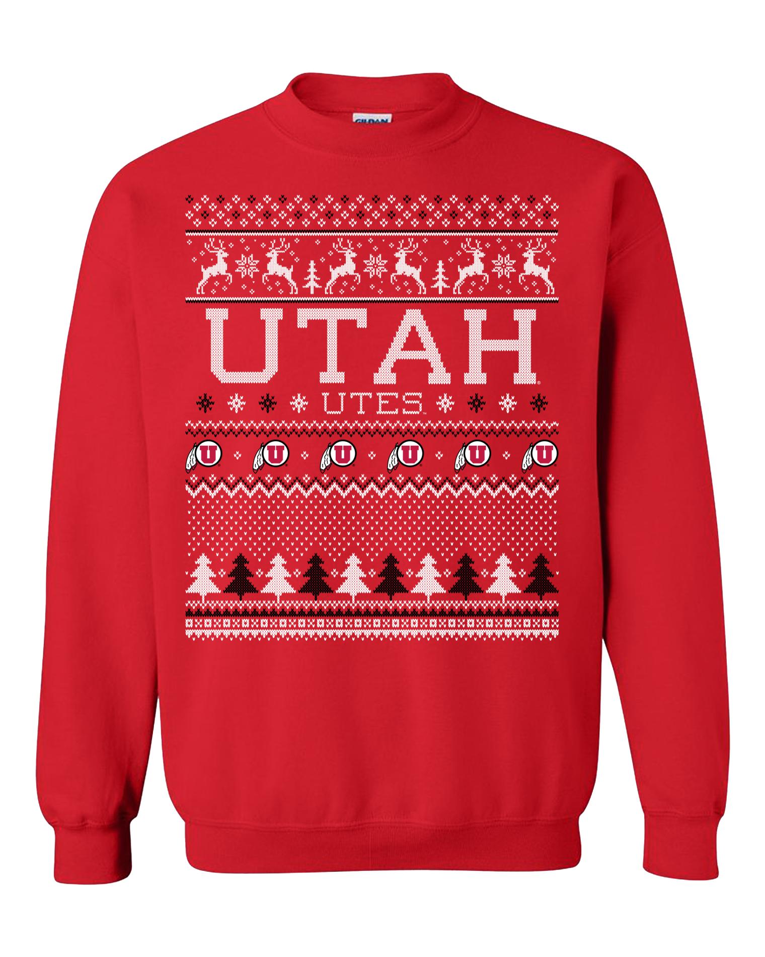 NCAA Men's Christmas Sweatshirt - University of Utah Utes