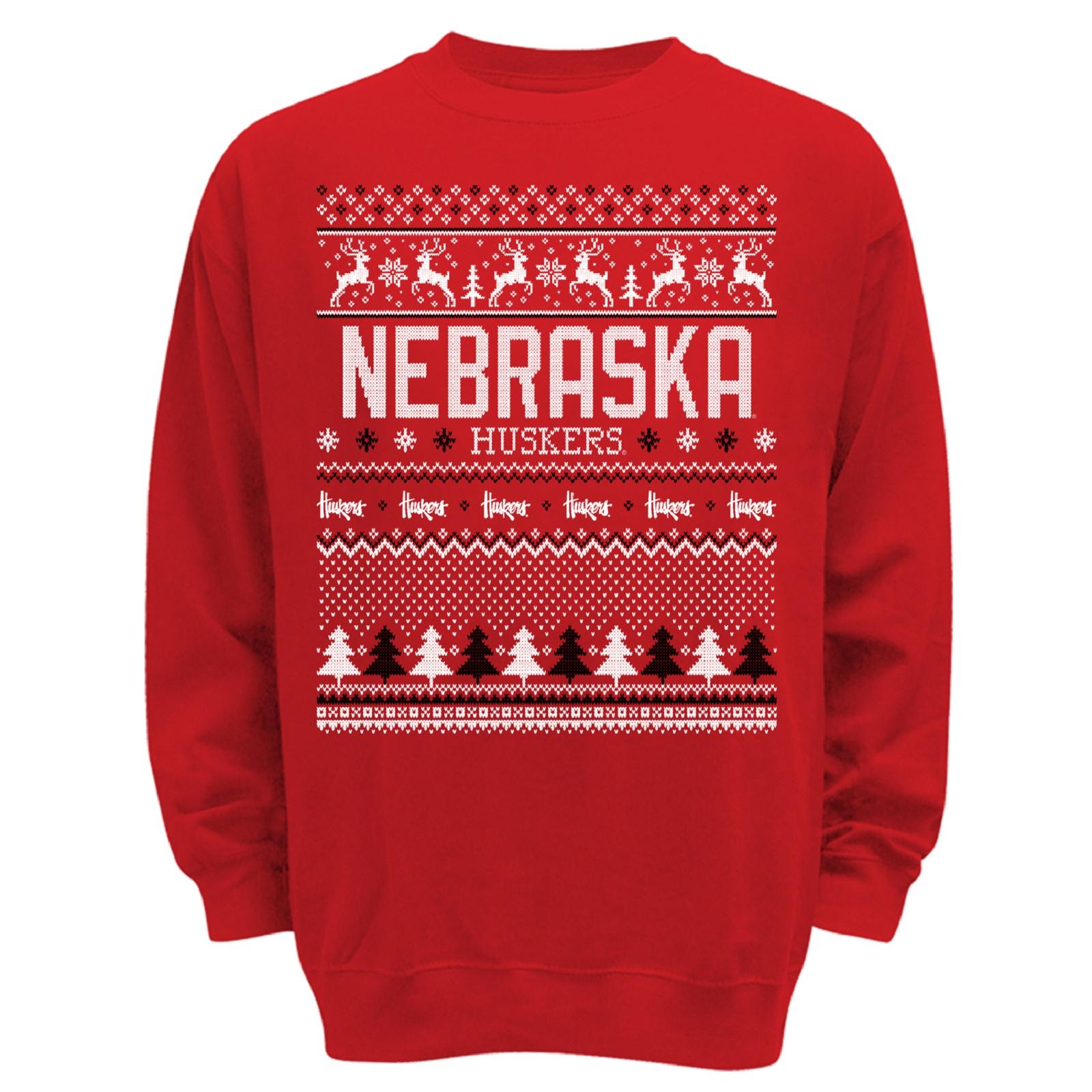 NCAA Boys' Christmas Sweatshirt - University of Nebraska Cornhuskers