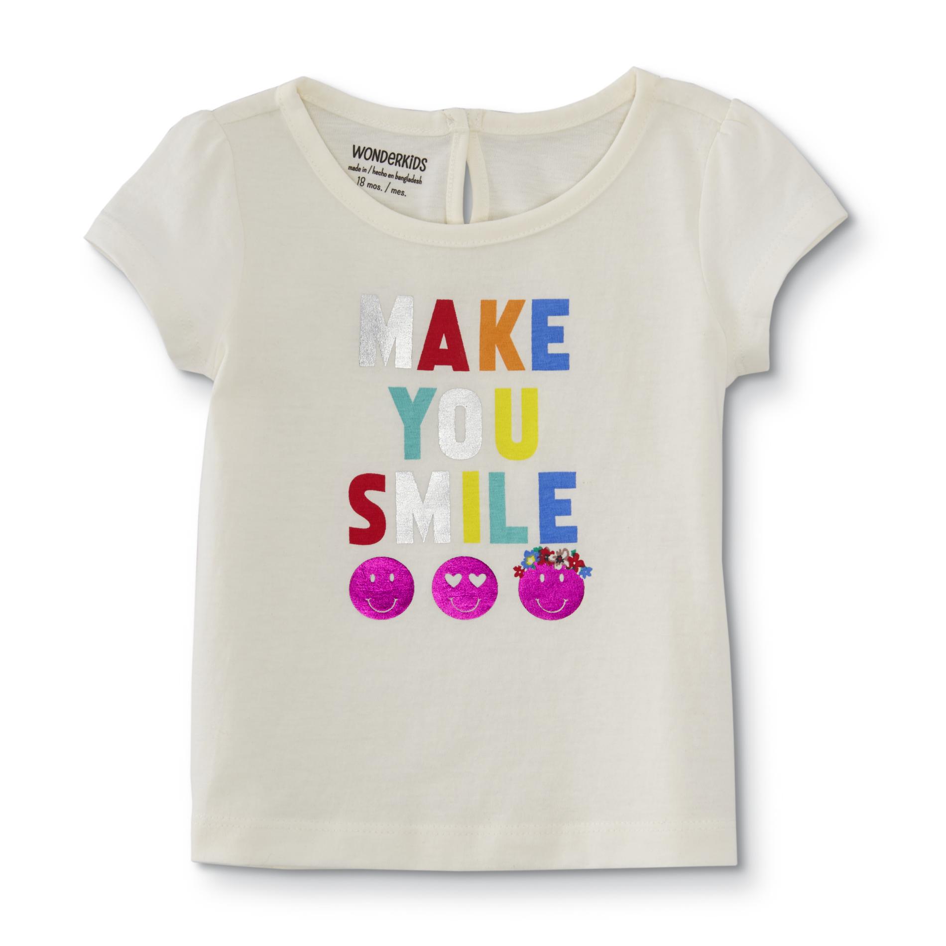 WonderKids Infant & Toddler Girls' Graphic T-Shirt - Make You Smile
