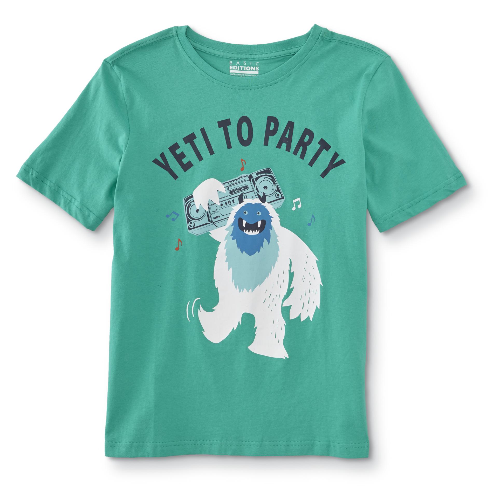 Basic Editions Boys' Graphic T-Shirt - Yeti to Party