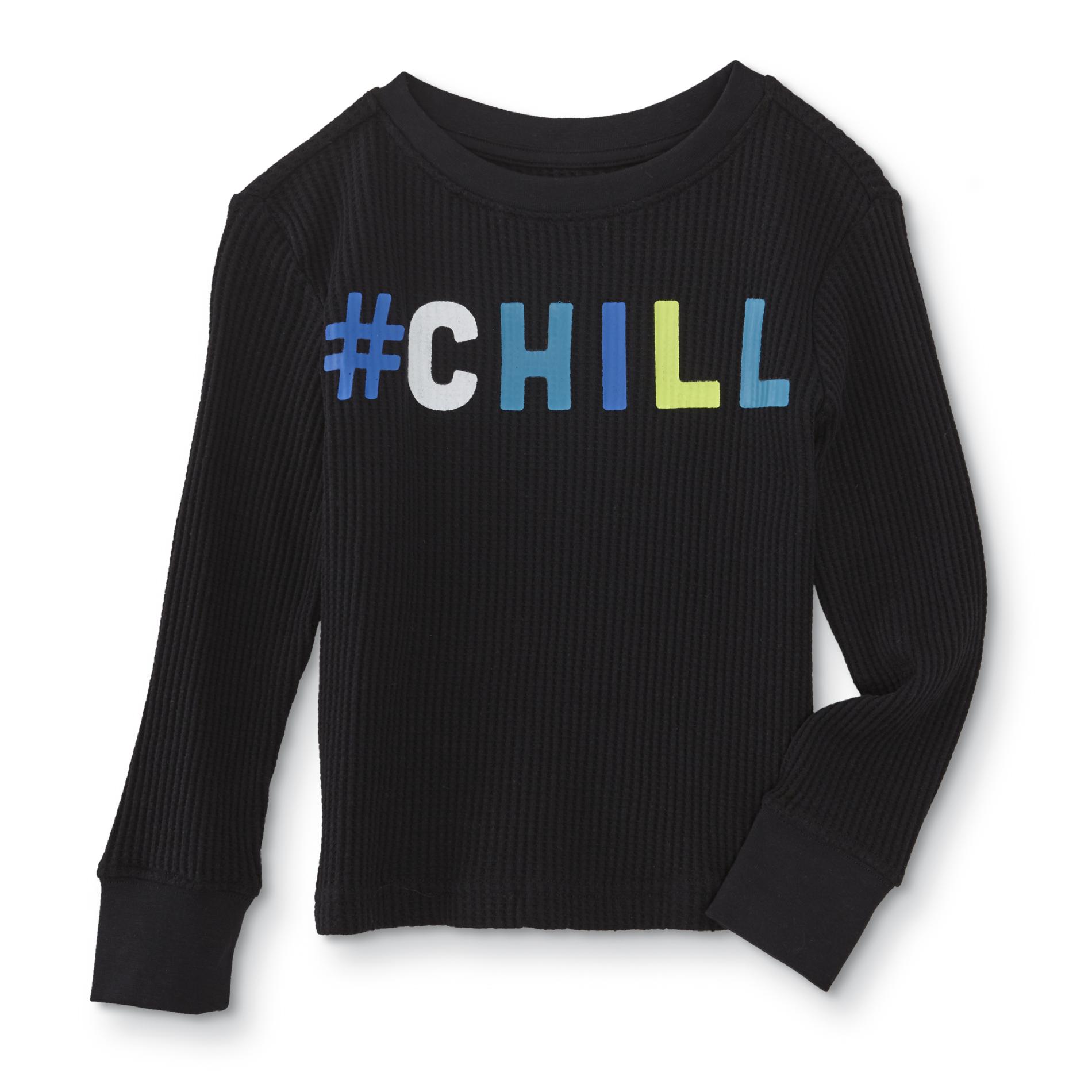 Basic Editions Boys' Graphic Thermal Shirt - #Chill