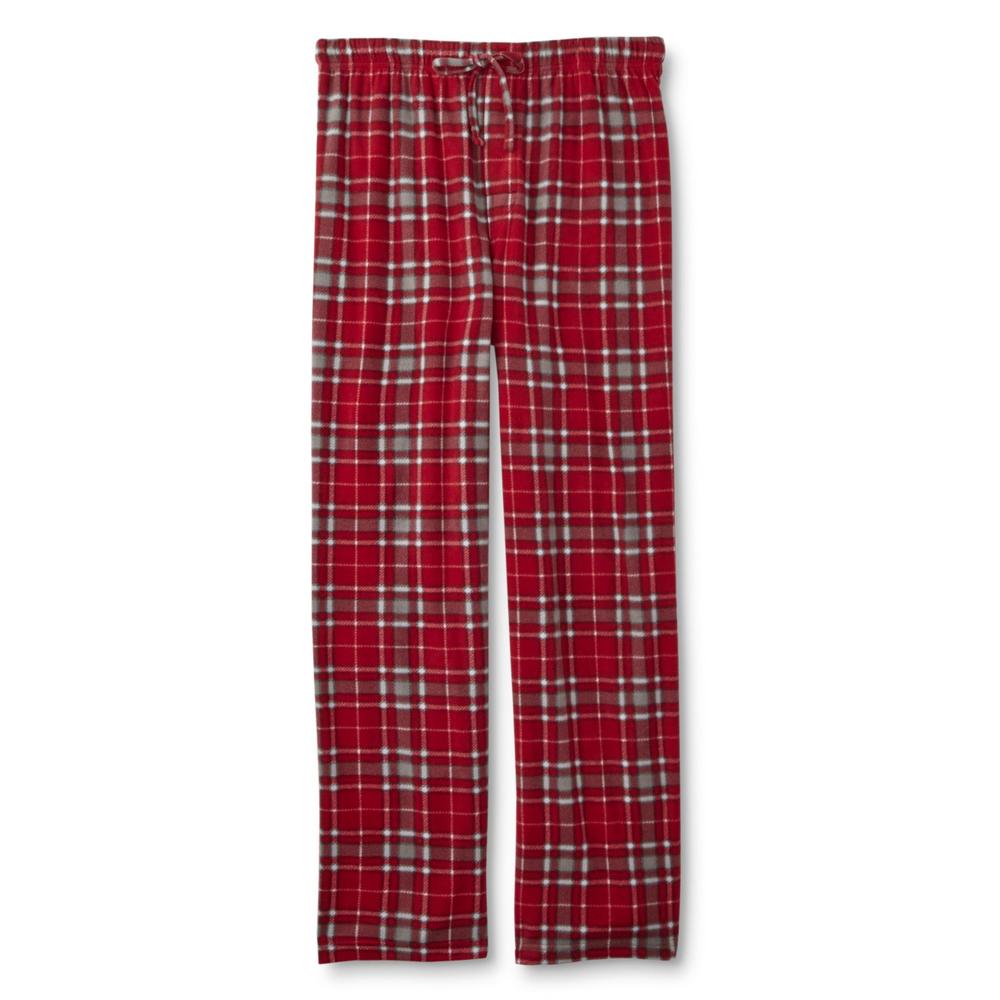 Joe Boxer Men's Pajama Shirt & Fleece Pants - Plaid