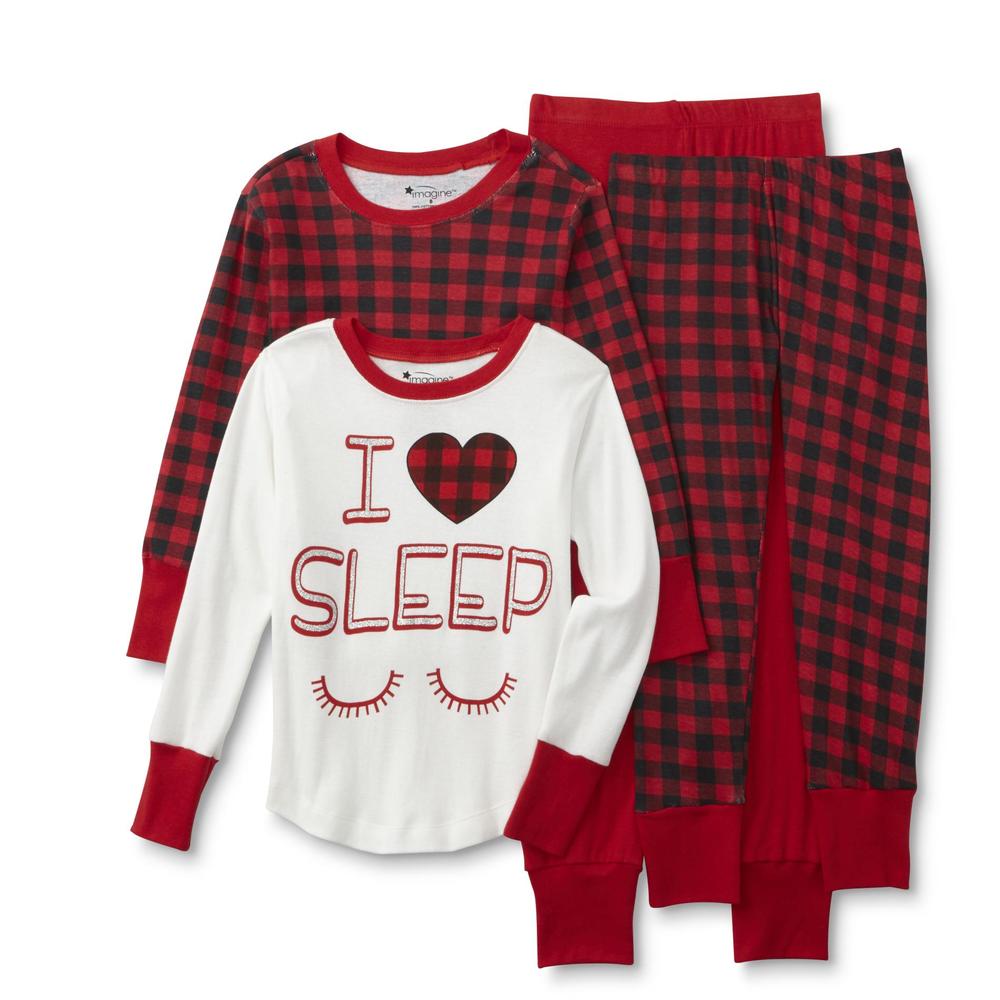 Joe Boxer Girls' 2-Pairs Pajamas - I Love Sleep