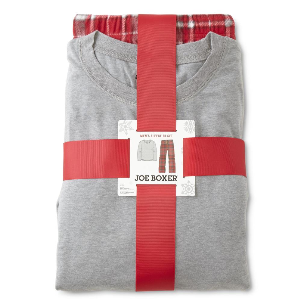 Joe Boxer Men's Pajama Shirt & Fleece Pants - Plaid