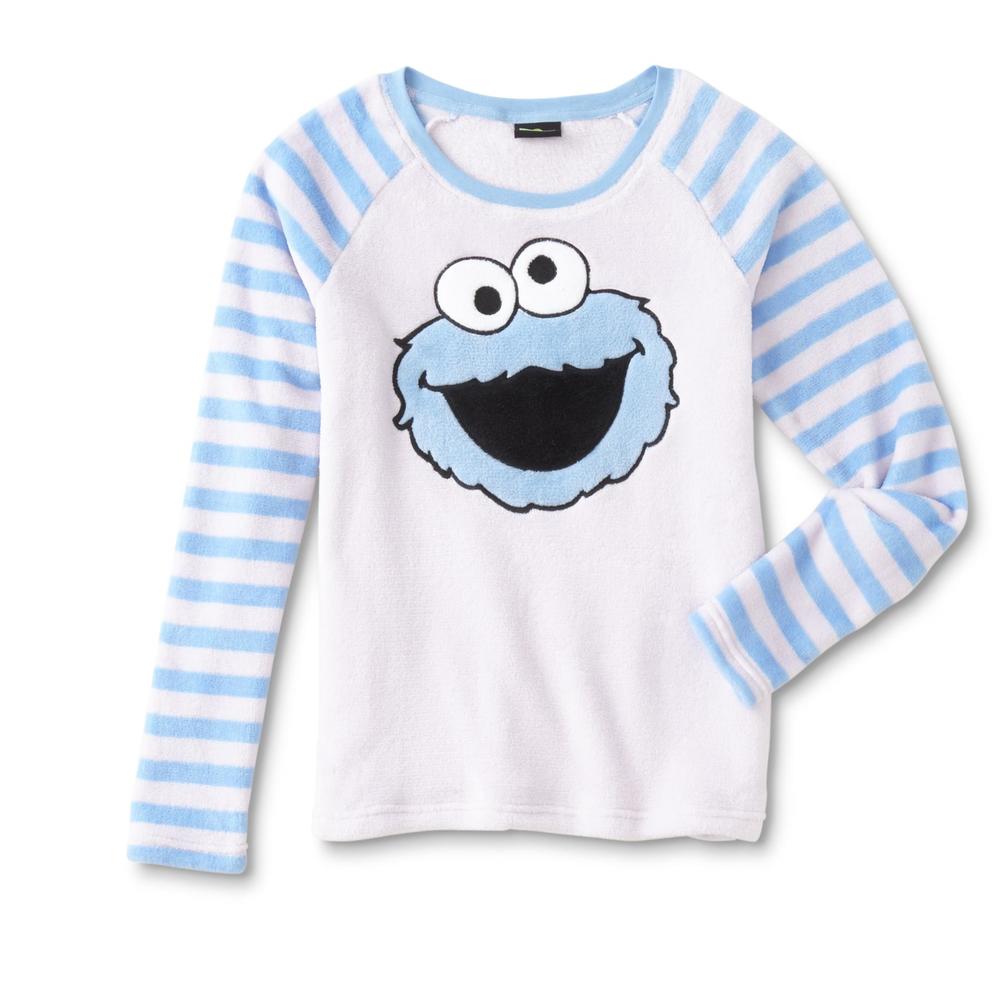 Sesame Street Cookie Monster Women's Fleece Pajama Top & Pants