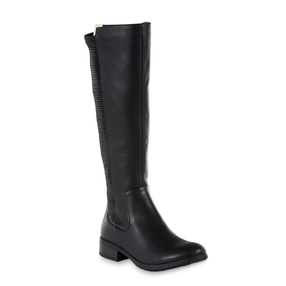 I Love Comfort Women's Phoebe Riding Boot - Black Wide Width Avail